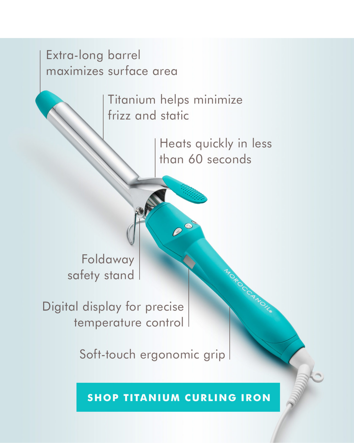 Moroccanoil Everlasting Curl Titanium Curling Iron fashion