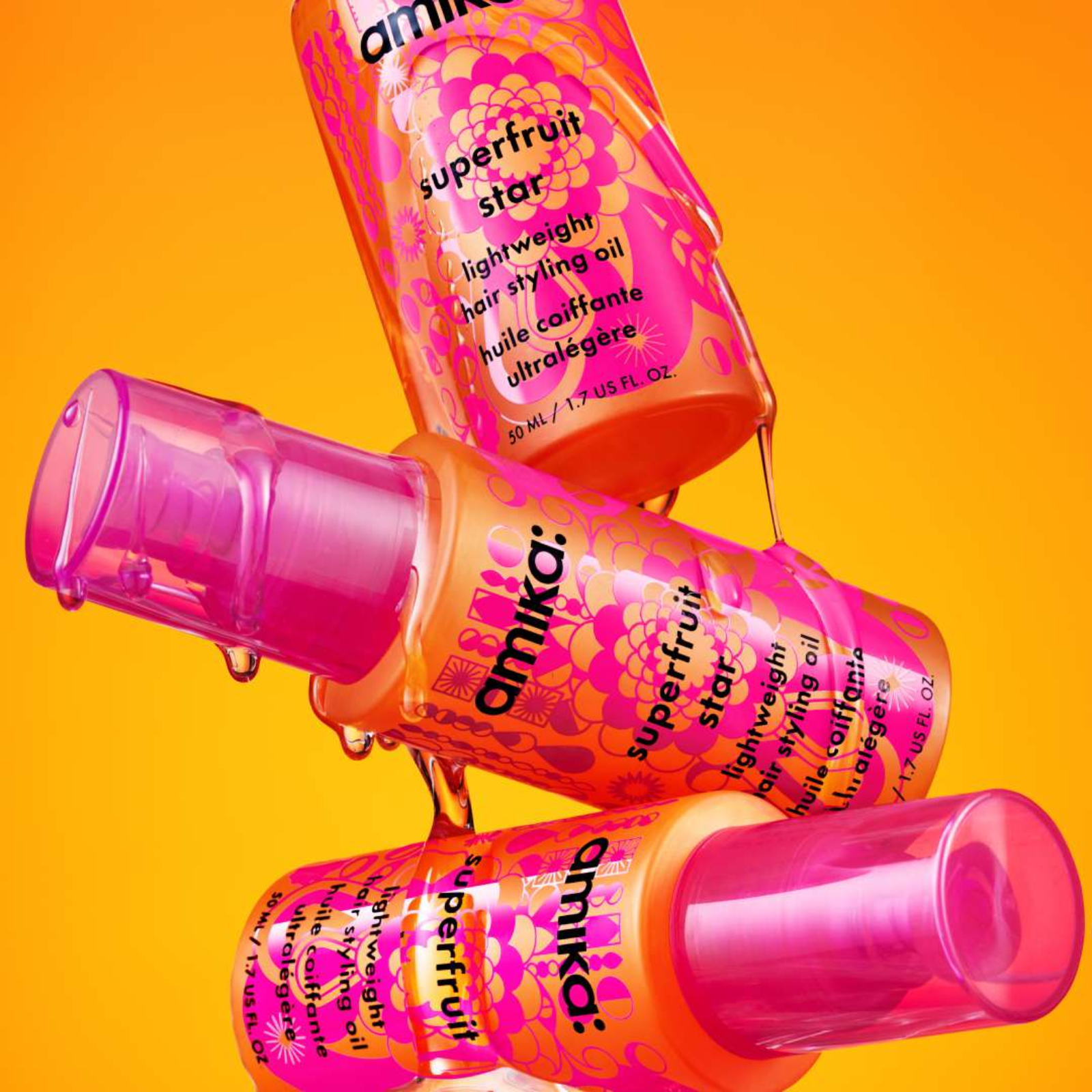 Amika Superfruit Star Lightweight Hair Styling Oil (Multitasking hair oil)