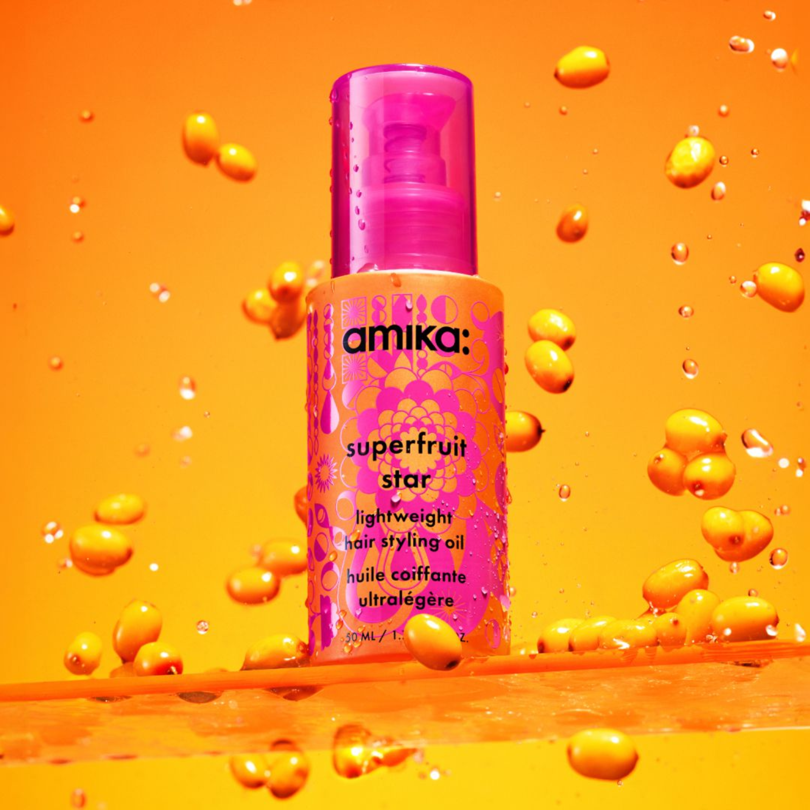 Amika Superfruit Star Lightweight Hair Styling Oil (Multitasking hair oil)
