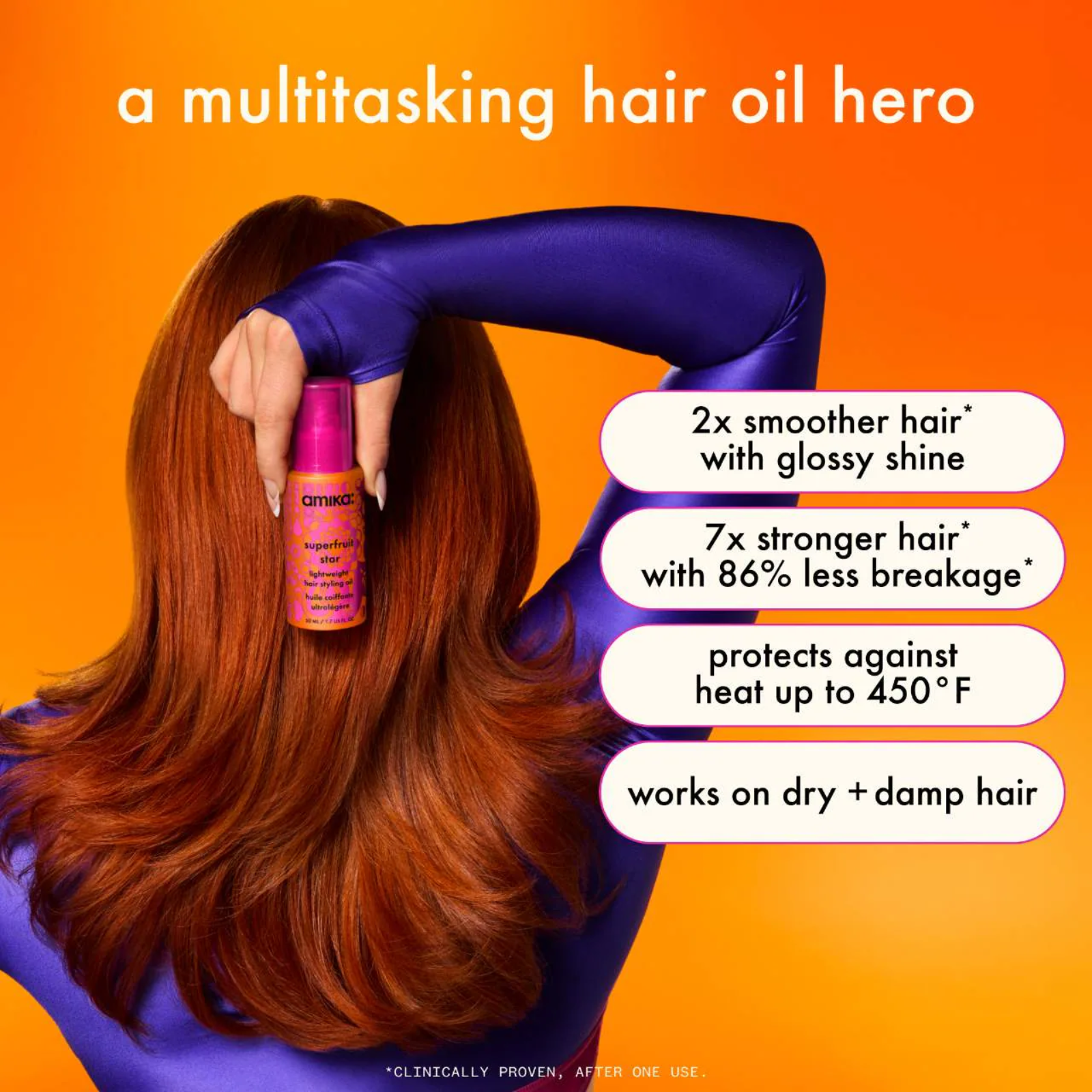 Amika Superfruit Star Lightweight Hair Styling Oil (Multitasking hair oil)