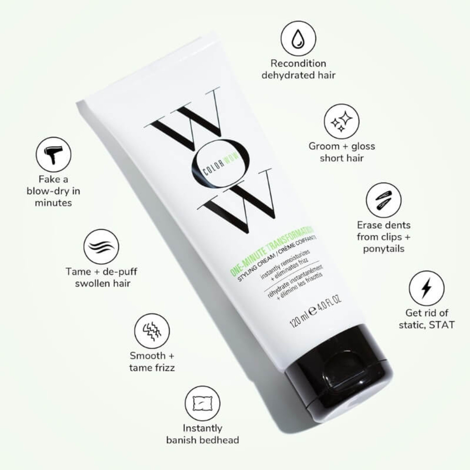 COLOR WOW One-Minute Transformation Styling Cream (Lightweight hair cream)