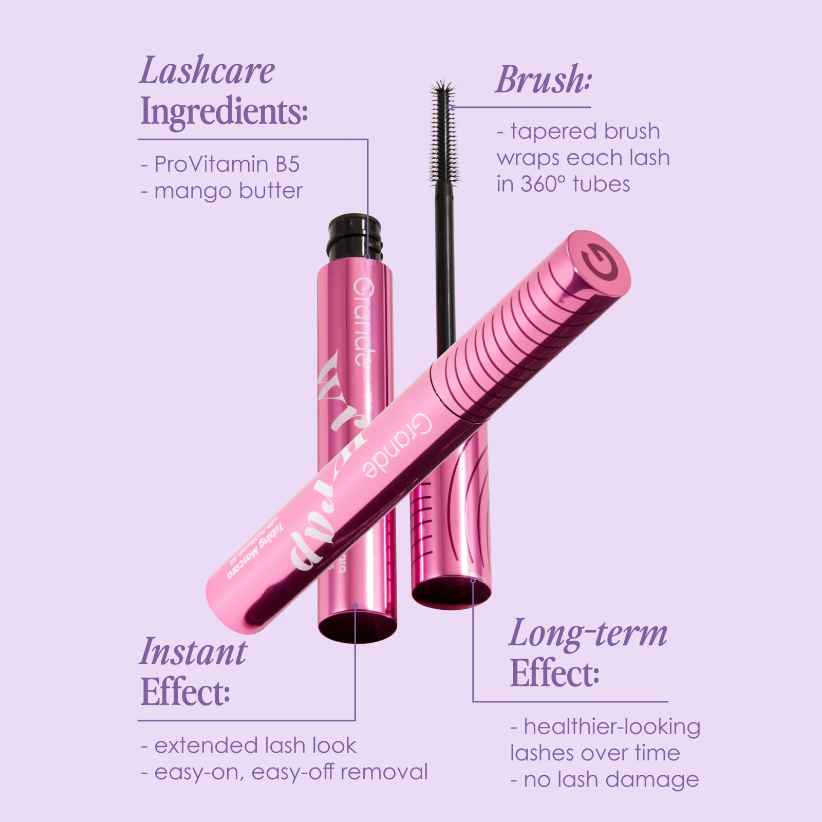 GrandeWRAP Tubing Mascara with ProVitamin B5 (Lengthening mascara)