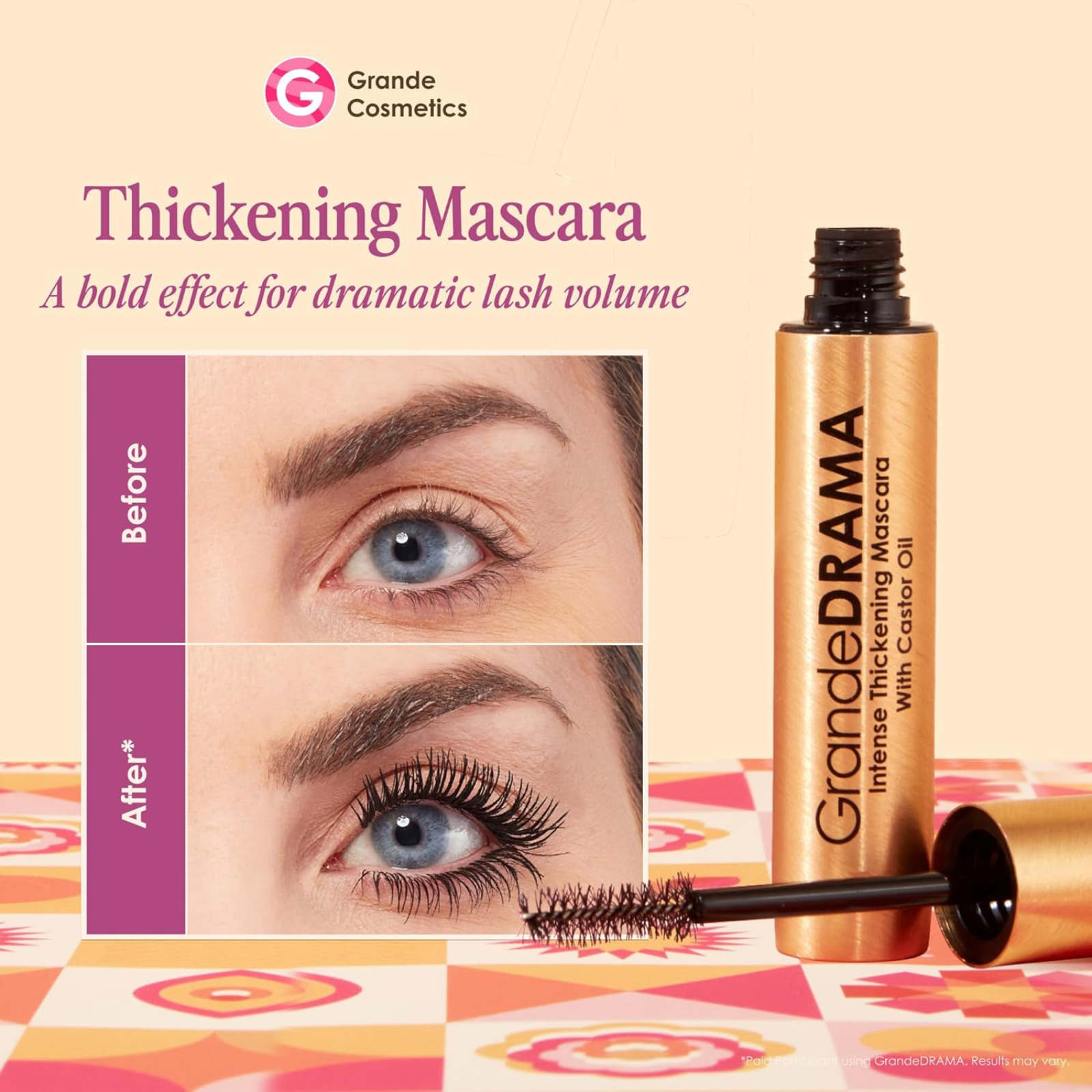GrandeDRAMA Intense Thickening Mascara (Mascara for thin lashes)