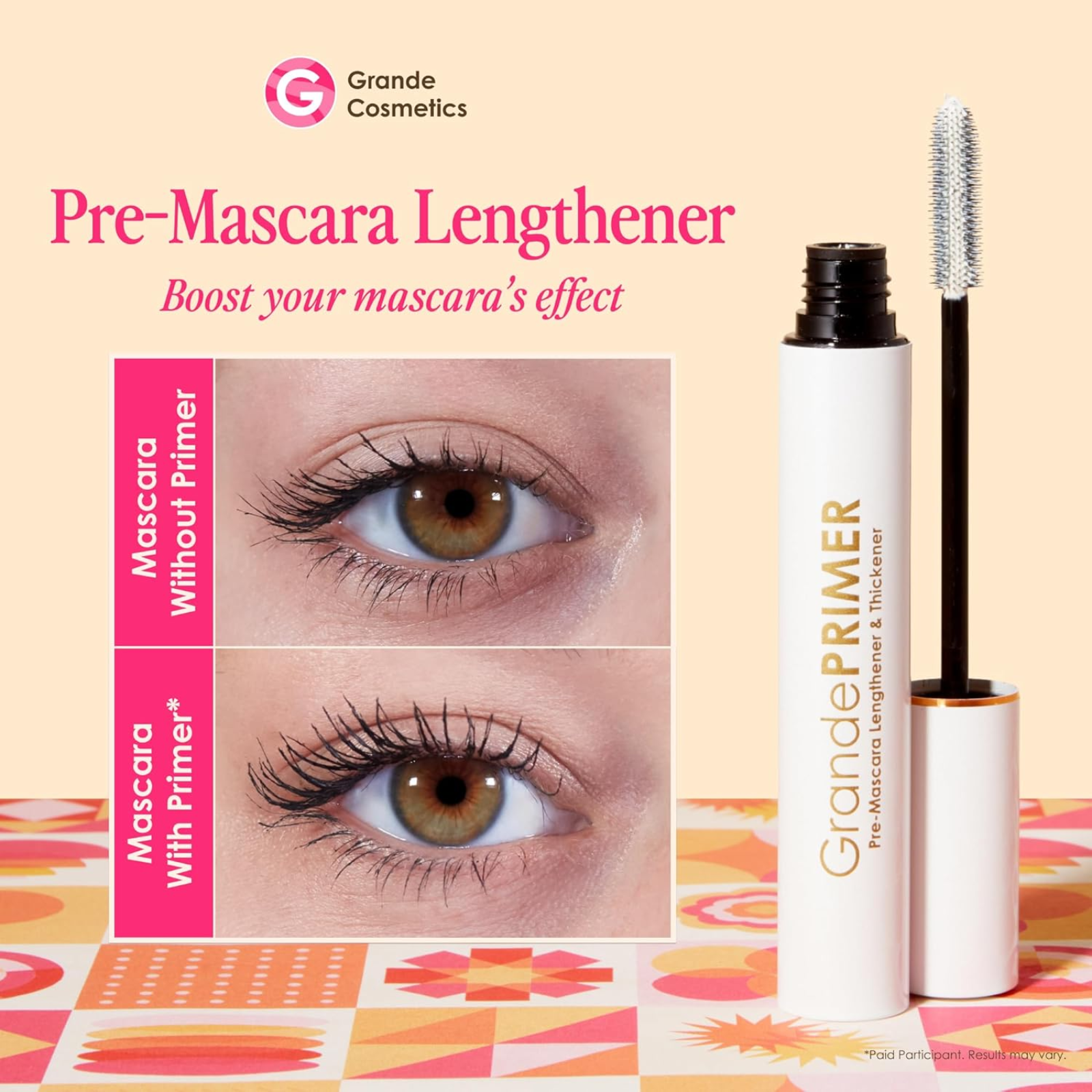 GrandePRIMER Pre-Mascara Lengthener & Thickener (Mascara with peptides)