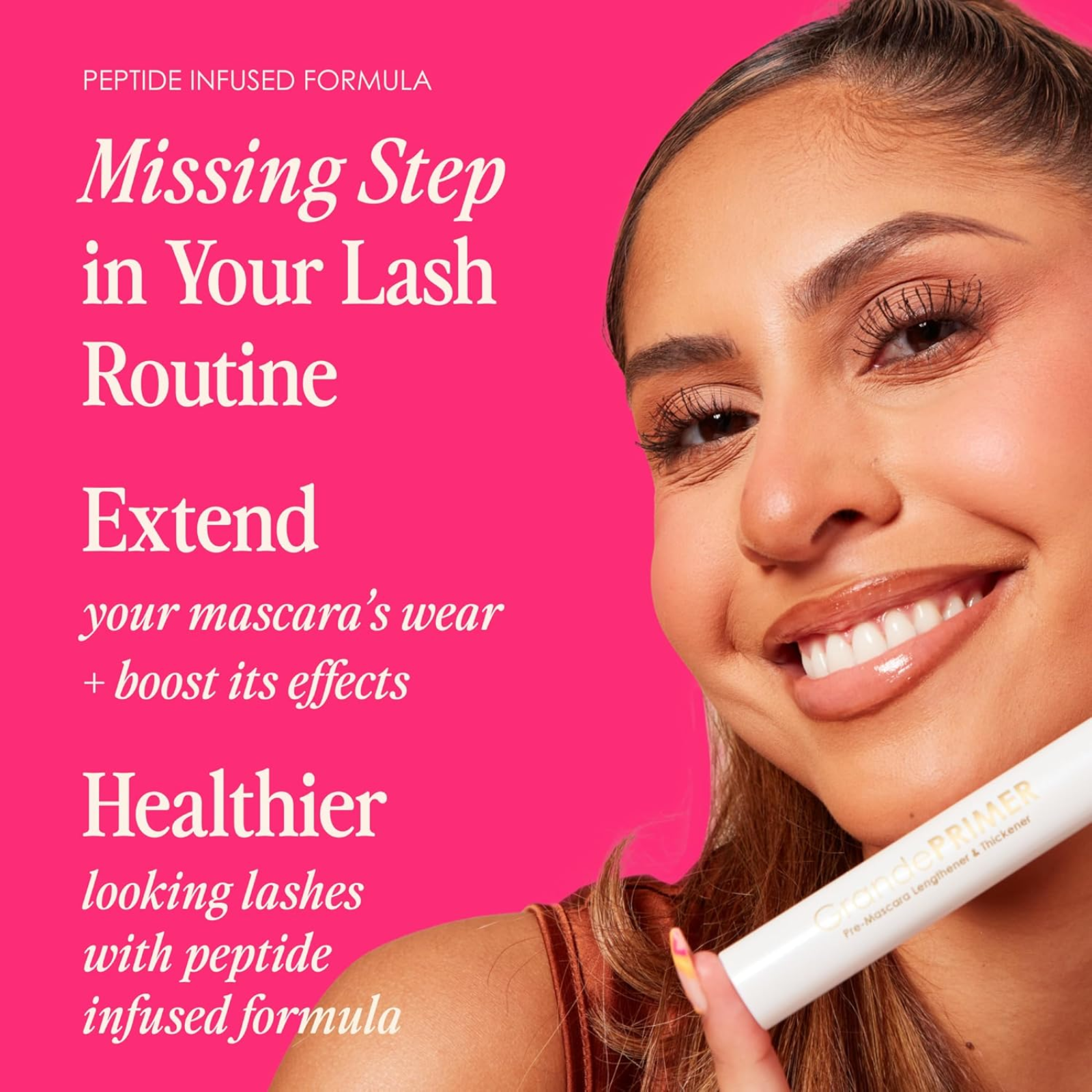 GrandePRIMER Pre-Mascara Lengthener & Thickener (Mascara with peptides)