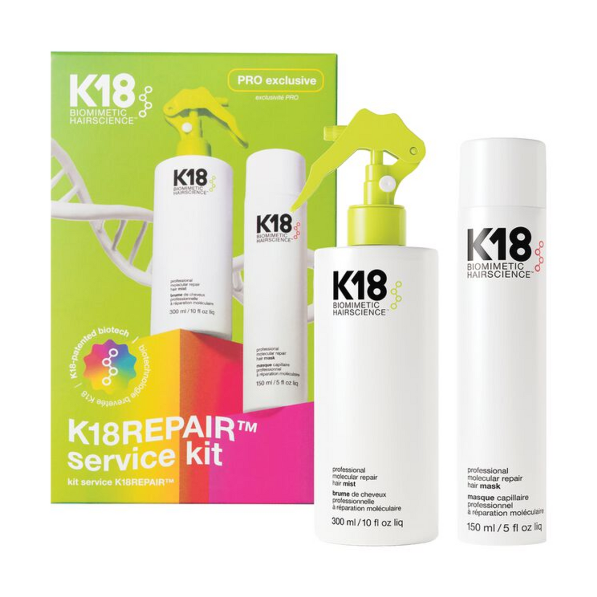 K18 Biomimetic HairScience REPAIR™ Service Kit (2in1 hair repair