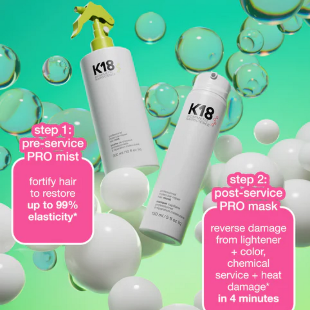 K18 Biomimetic HairScience REPAIR™ Service Kit (2in1 hair repair