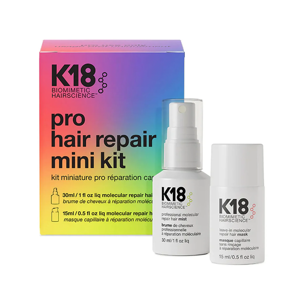K18 Biomimetic HairScience Pro Repair Mini Kit (2in1 portable