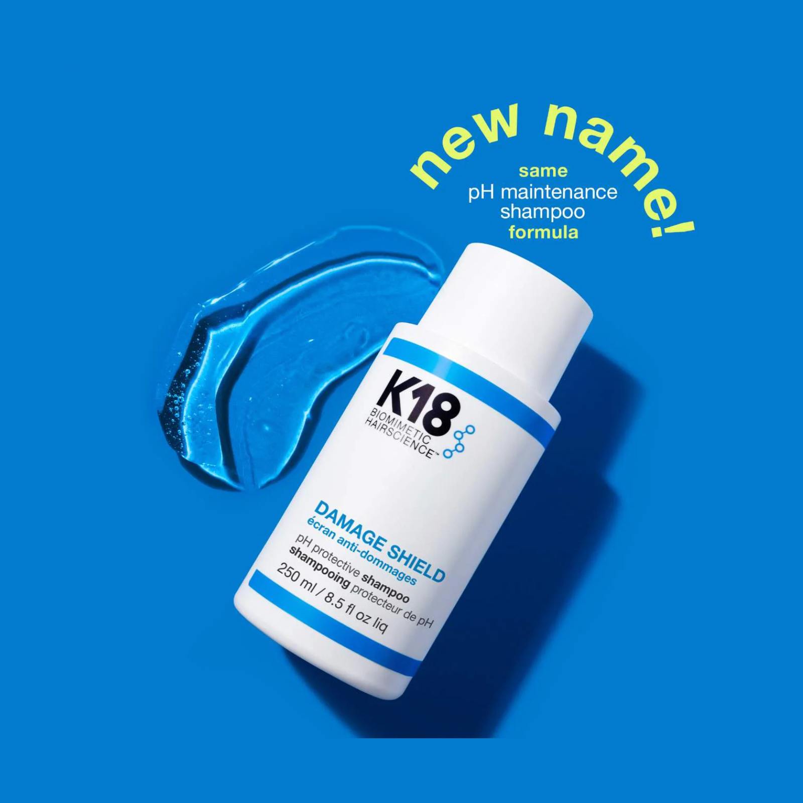 K18 Biomimetic HairScience Damage Shield pH Protective Shampoo (Color-safe pH-optimized shampoo)