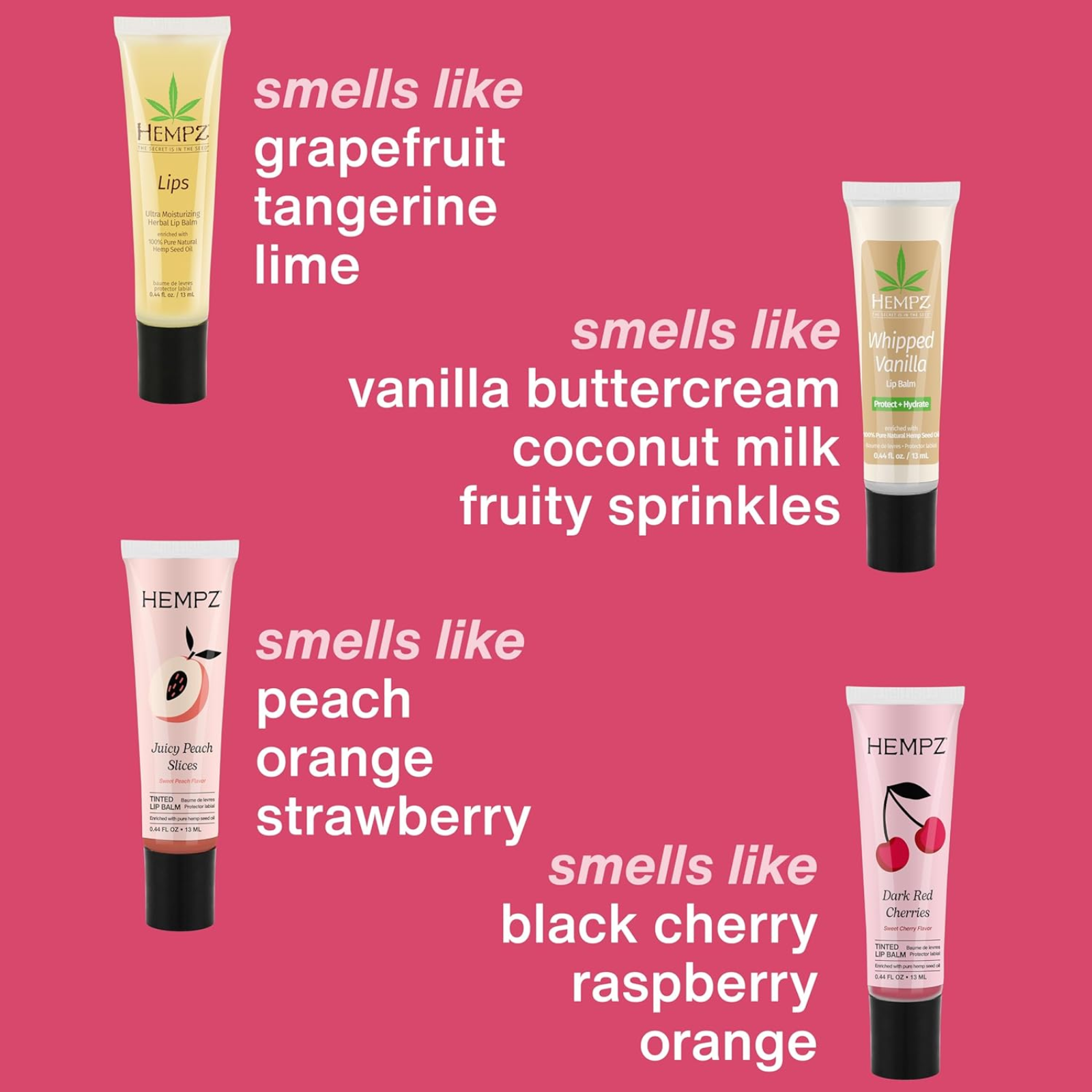 Hempz Lip Obsessed Kit (4in1 hydrating lip balm set)