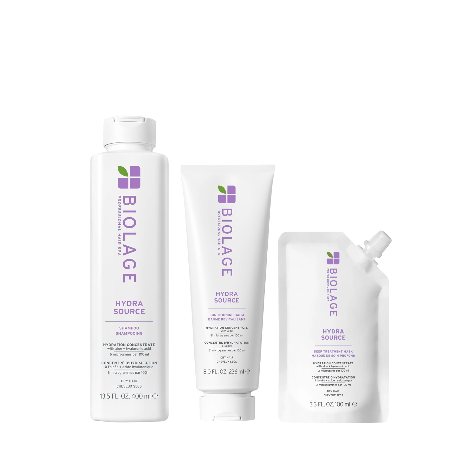Biolage Hydration Reset Kit (3in1 hydrating reset hair care set)