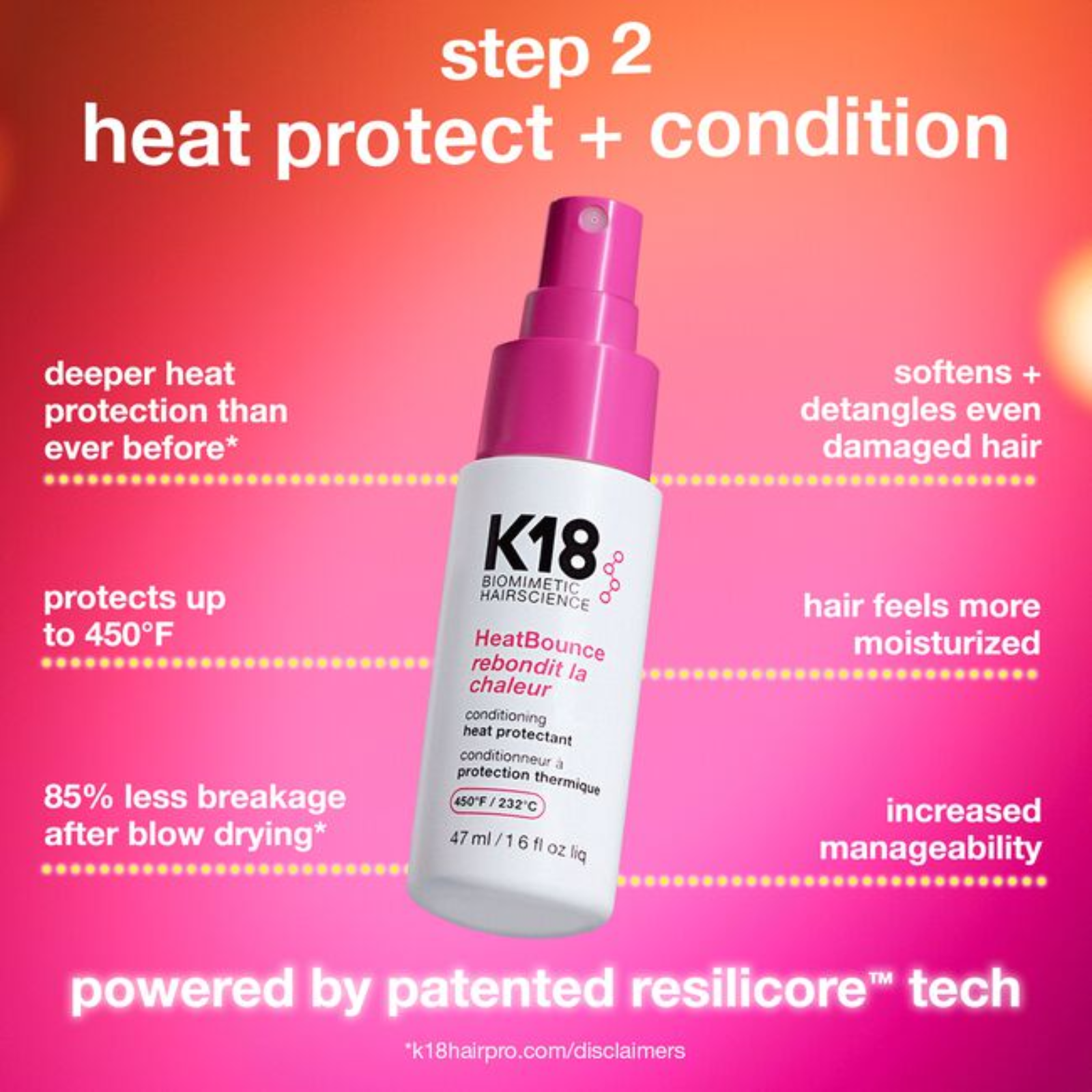 K18 Biomimetic Hairscience Salon Blowout at Home Kit (3in1 repair & blowout styling set)