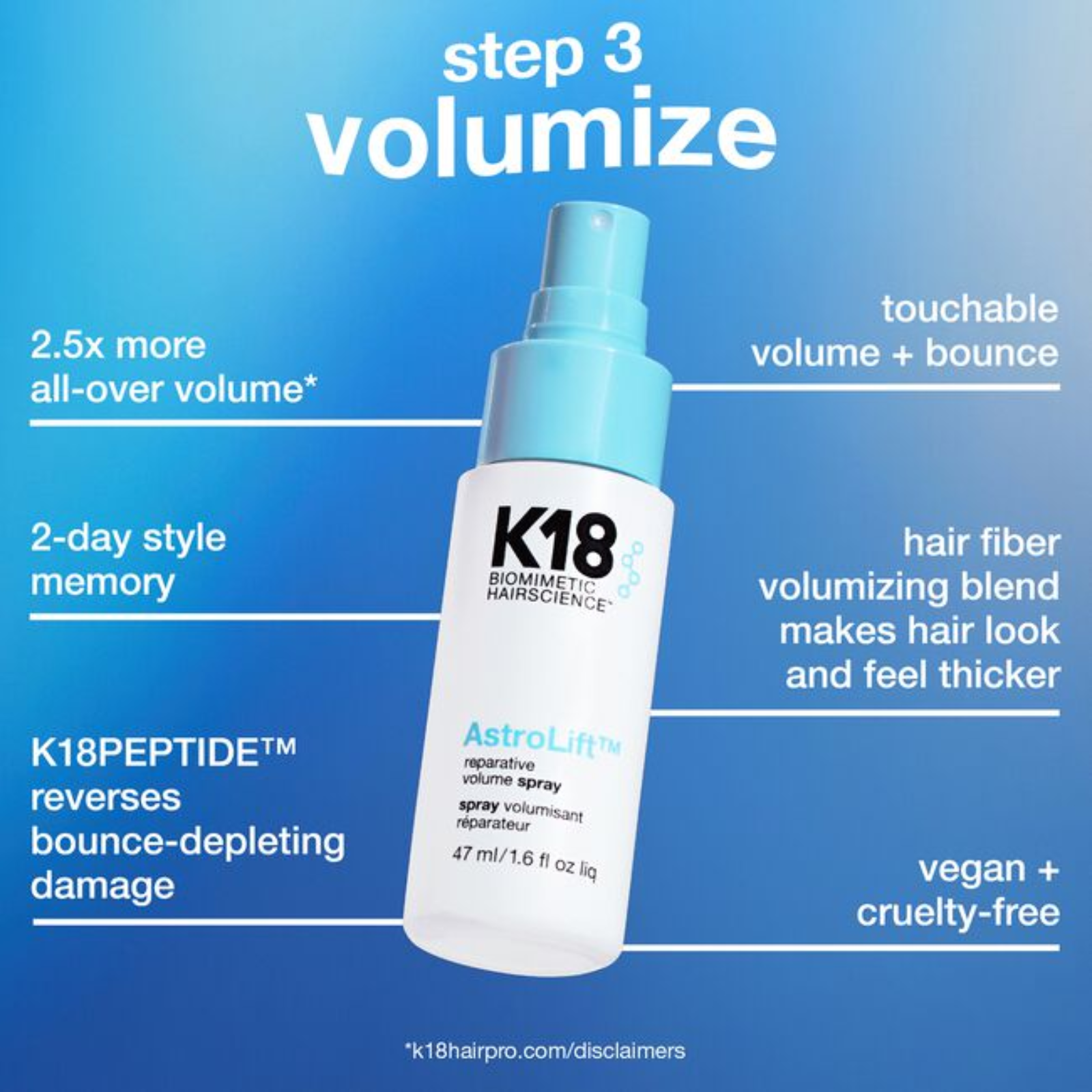 K18 Biomimetic Hairscience Salon Blowout at Home Kit (3in1 repair & blowout styling set)