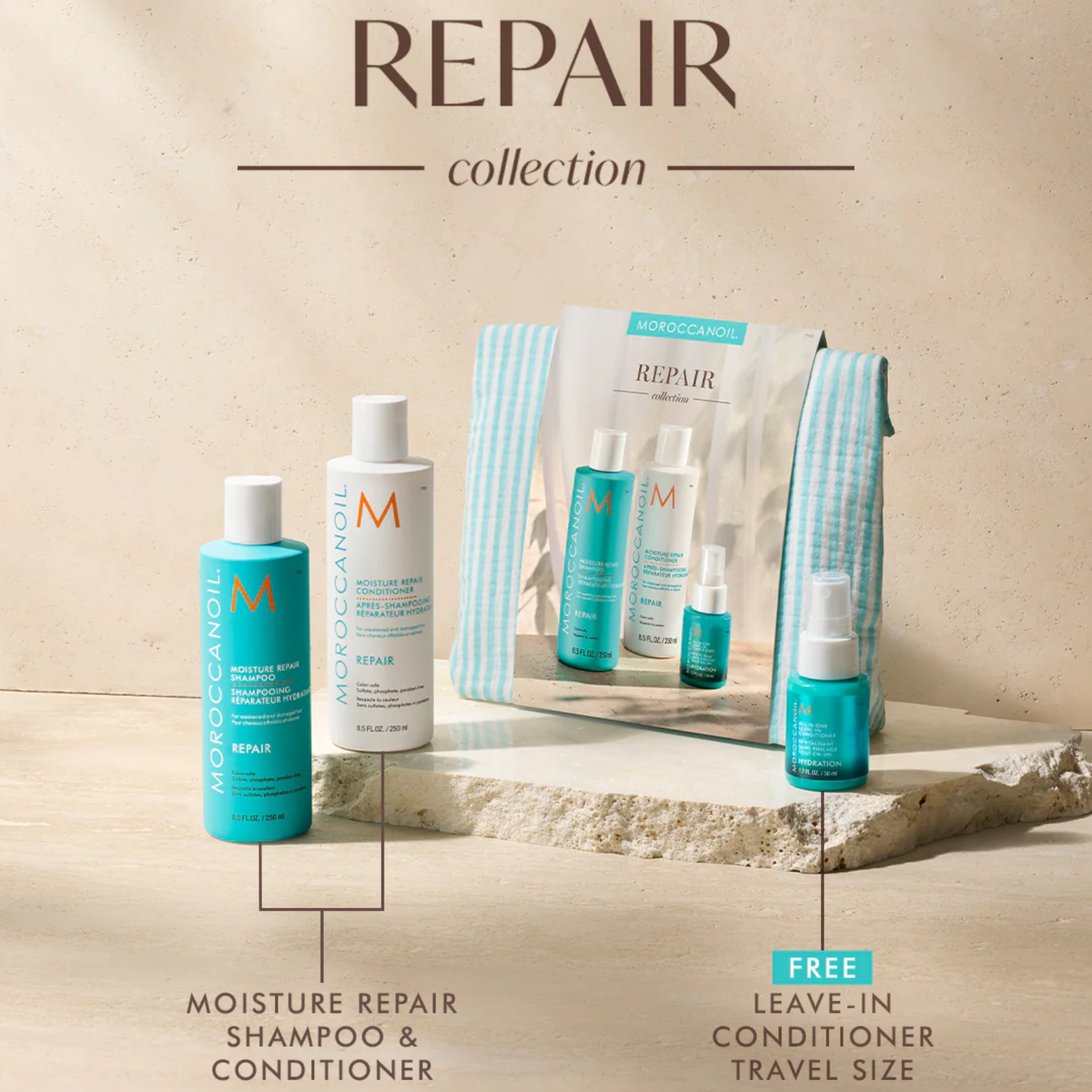 Moroccanoil Repair Spring Set (3in1 repairing haircare set)
