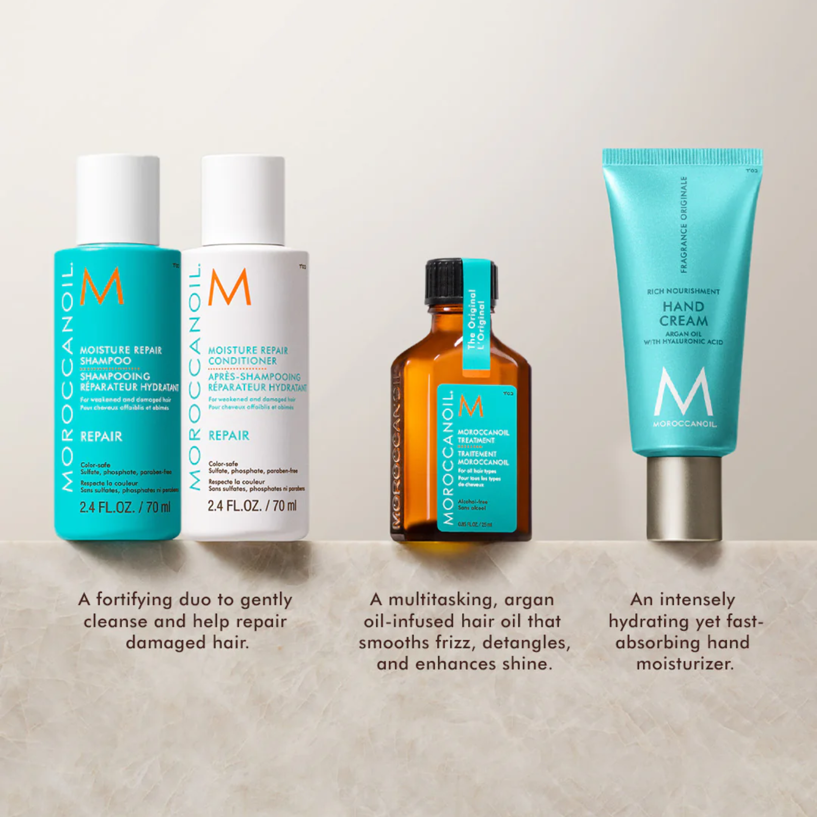 Moroccanoil Repair Travel Kit (4in1 travel-size repairing hair set)