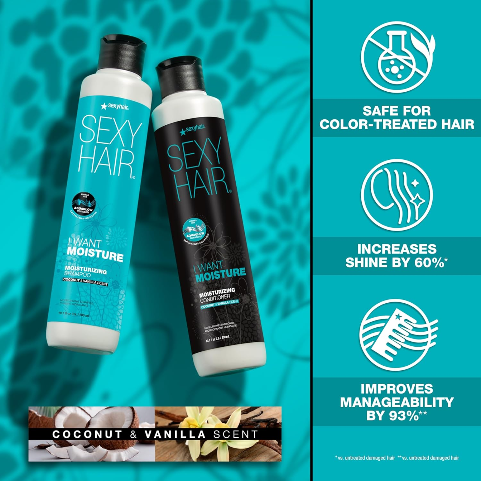 Sexy Hair I Want Moisture Moisturizing Conditioner (Hydrating hair care)