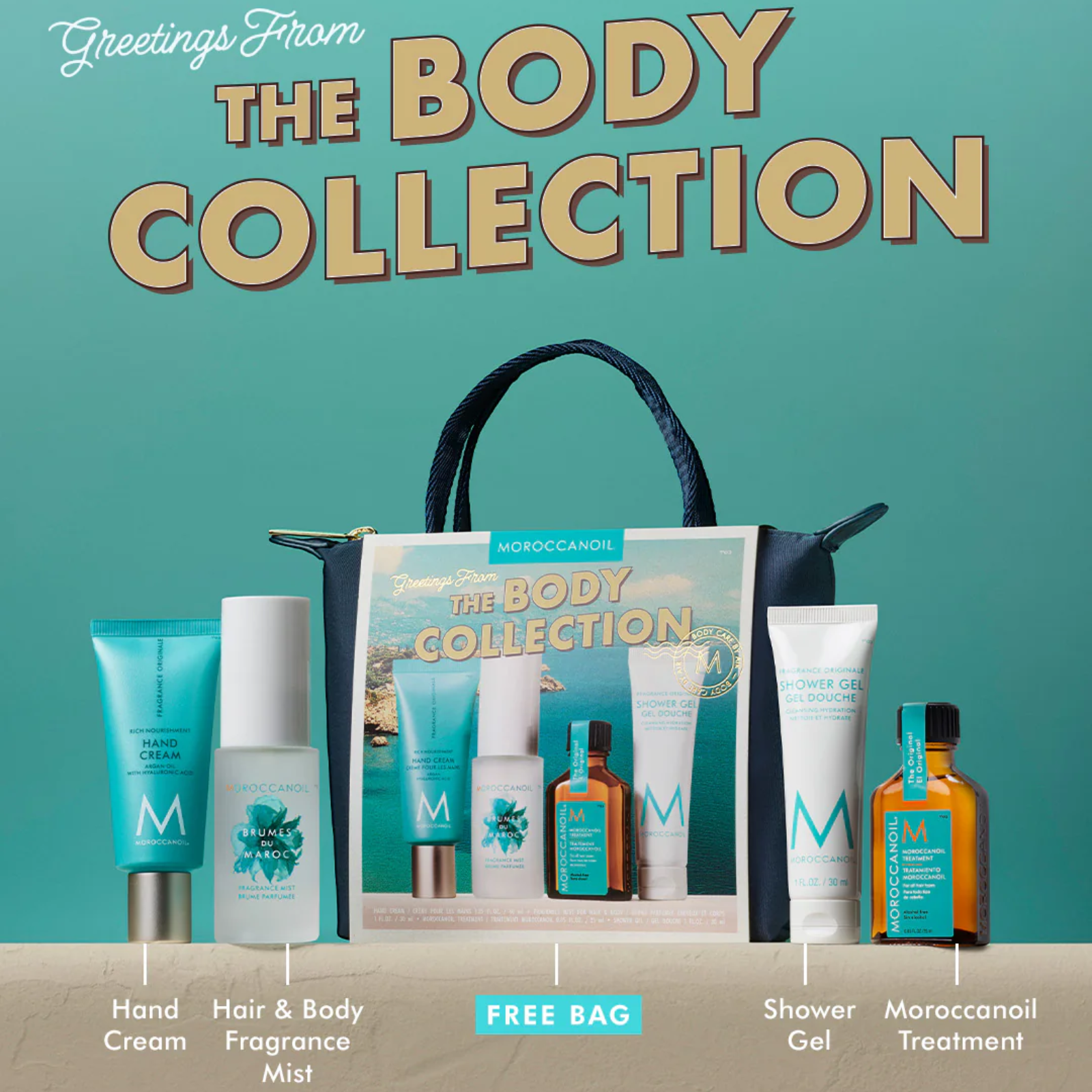 Moroccanoil Greetings From The Body Collection Travel Kit (4in1 travel-size body care set)