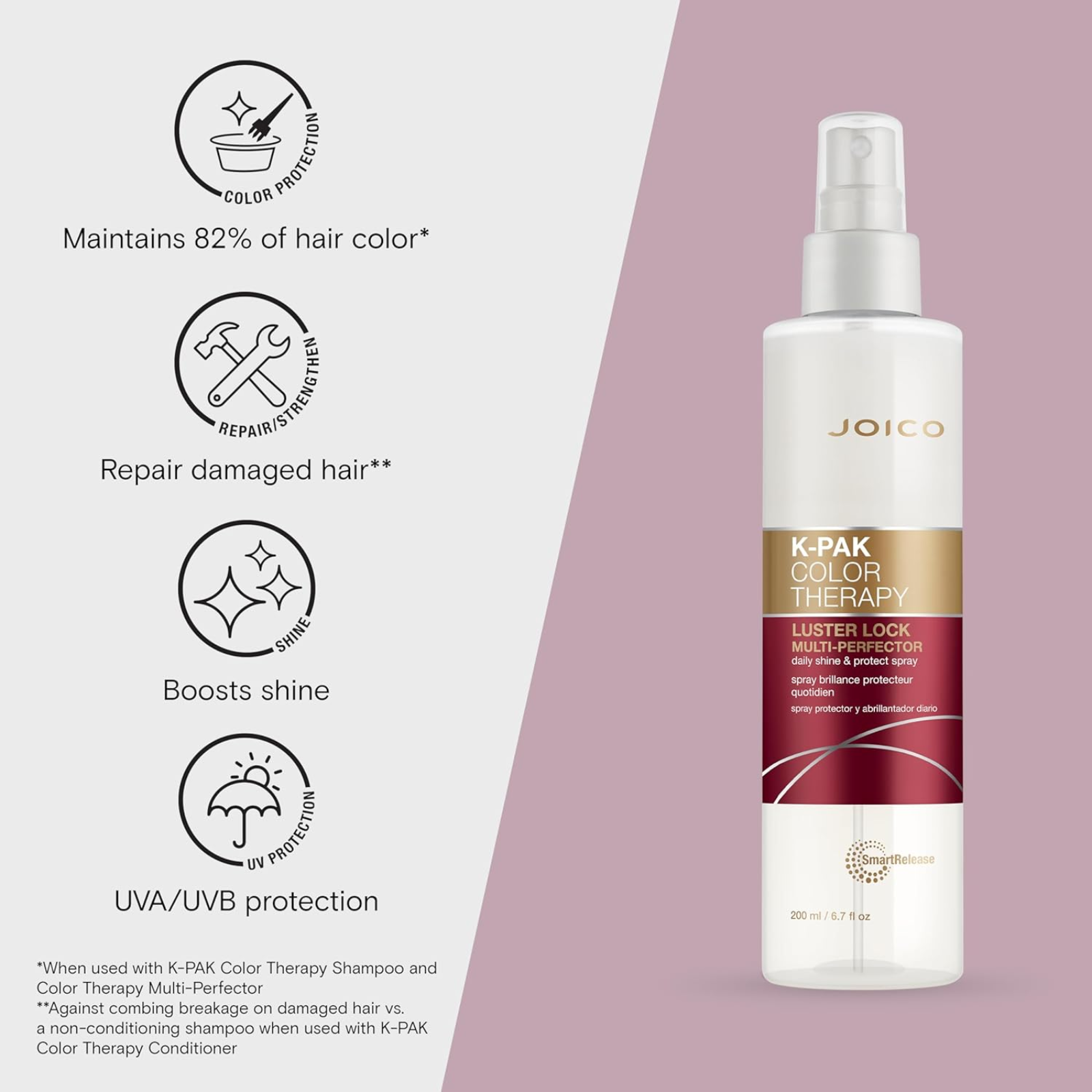 Joico K-PAK Color Therapy Luster Lock Multi-Perfector Daily Shine & Protect Spray (Shine enhancing hair spray)
