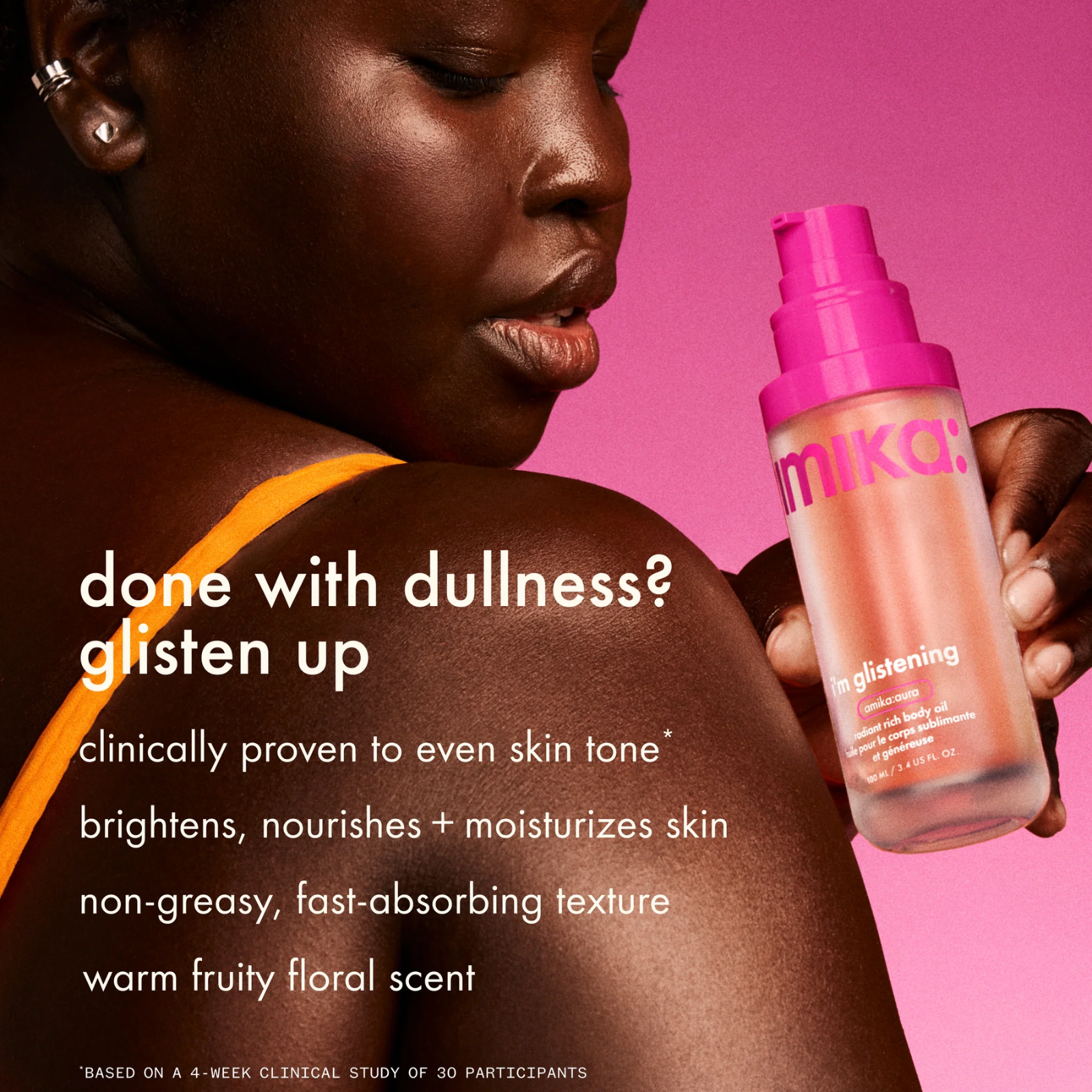 Amika i'm glistening radiant rich body oil (Radiance-enhancing nourishing body oil)