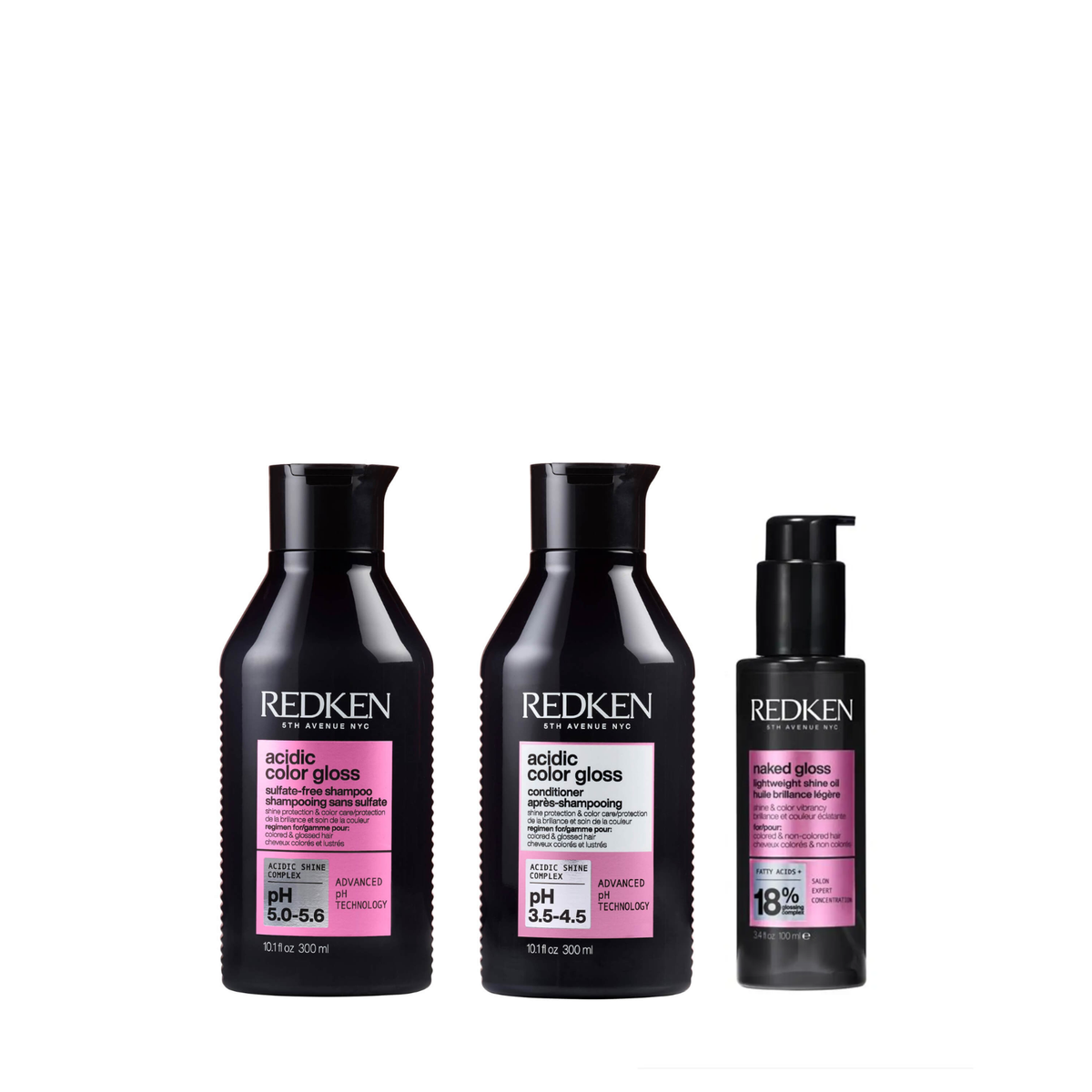 Redken Acidic Color Gloss Holiday Gift Set (3in1 color-protecting shine hair care set)