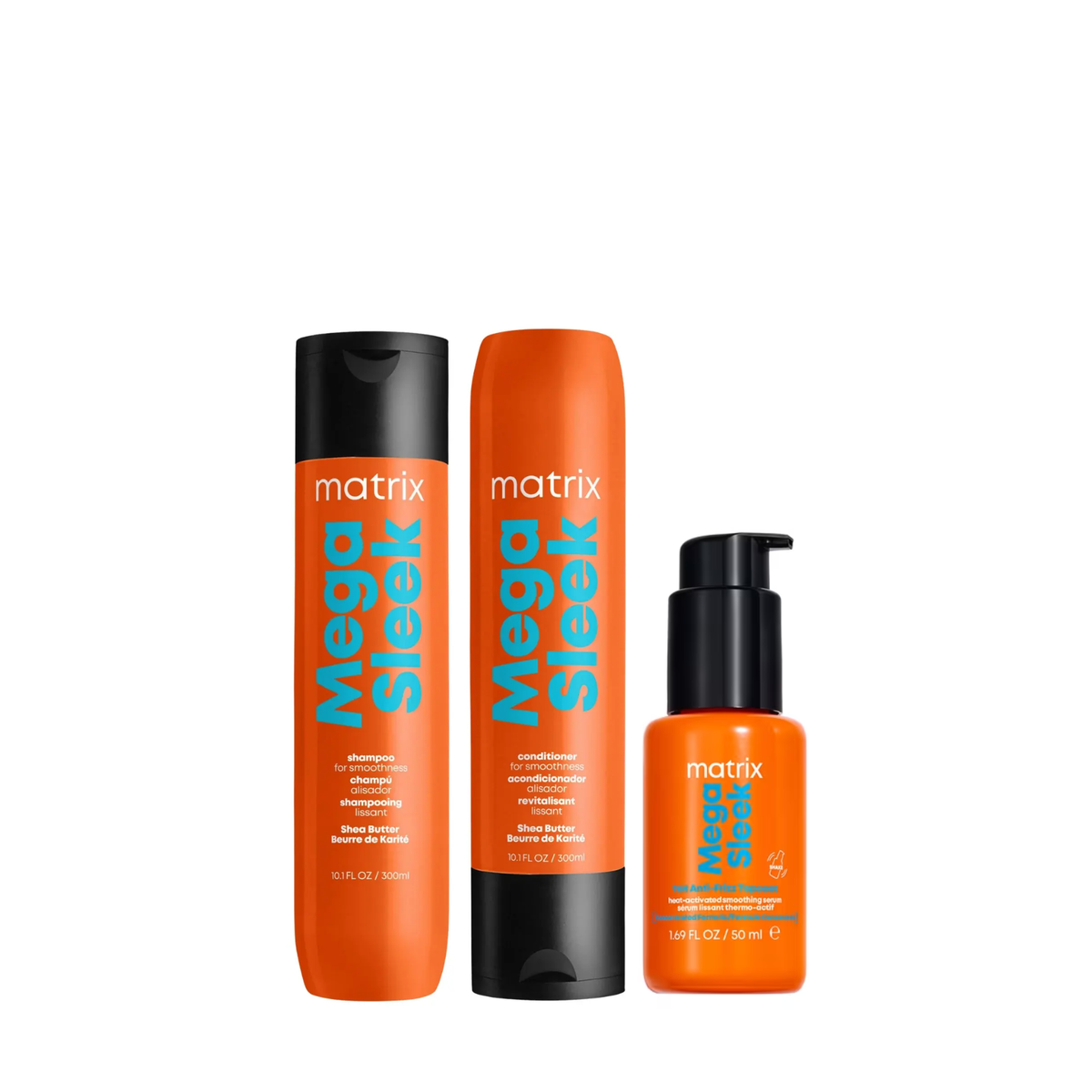 Matrix Mega Sleek Holiday Kit (3in1 anti-frizz smoothing and humidity protection set)