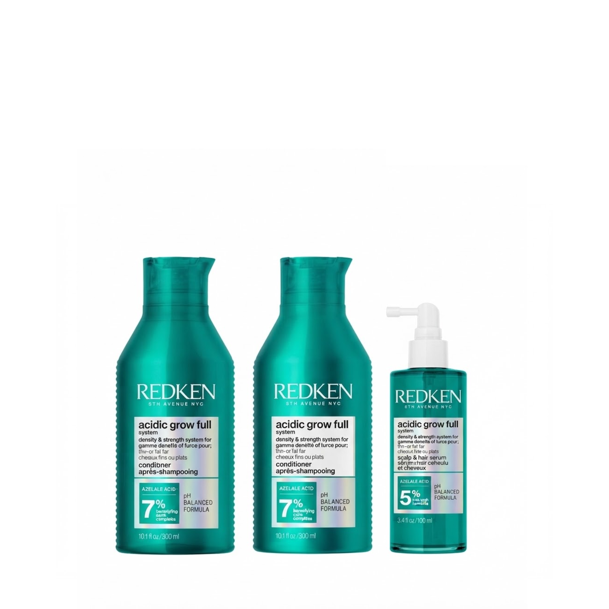 Redken Acidic Grow Full System Holiday Gift Set (3in1 density & strengthening hair care set)