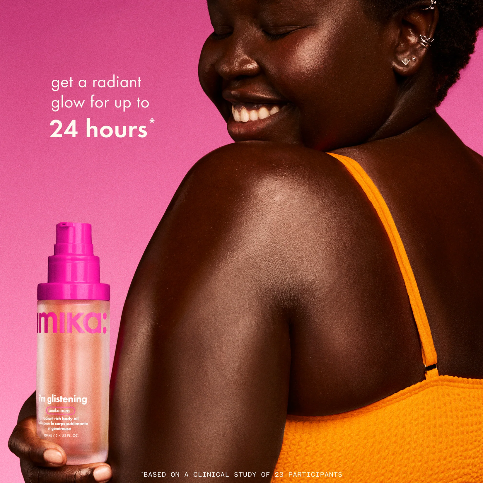 Amika i'm glistening radiant rich body oil (Radiance-enhancing nourishing body oil)