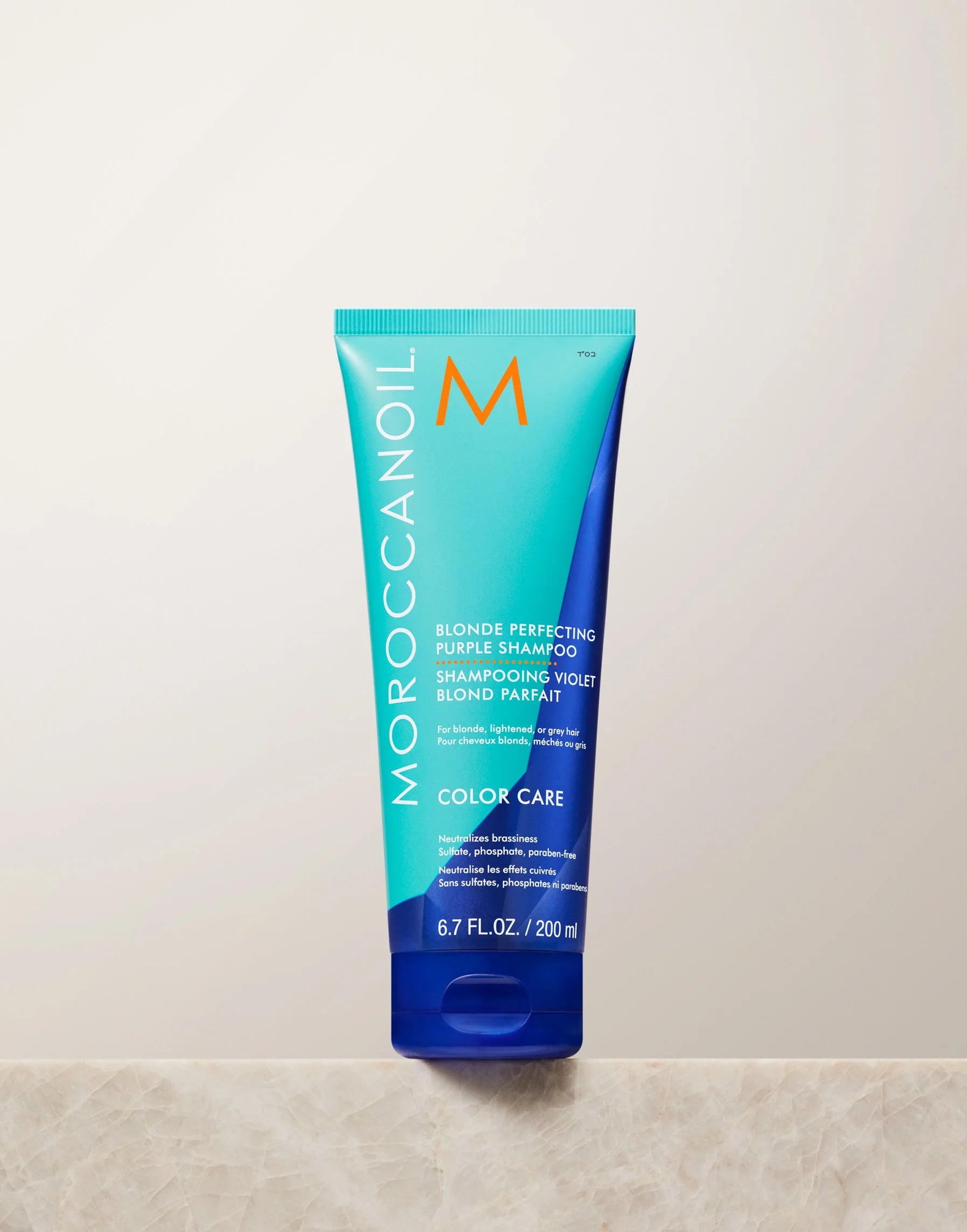 Toning shampoo for blondes (MoroccanOil Blonde Perfecting Purple Shampoo)