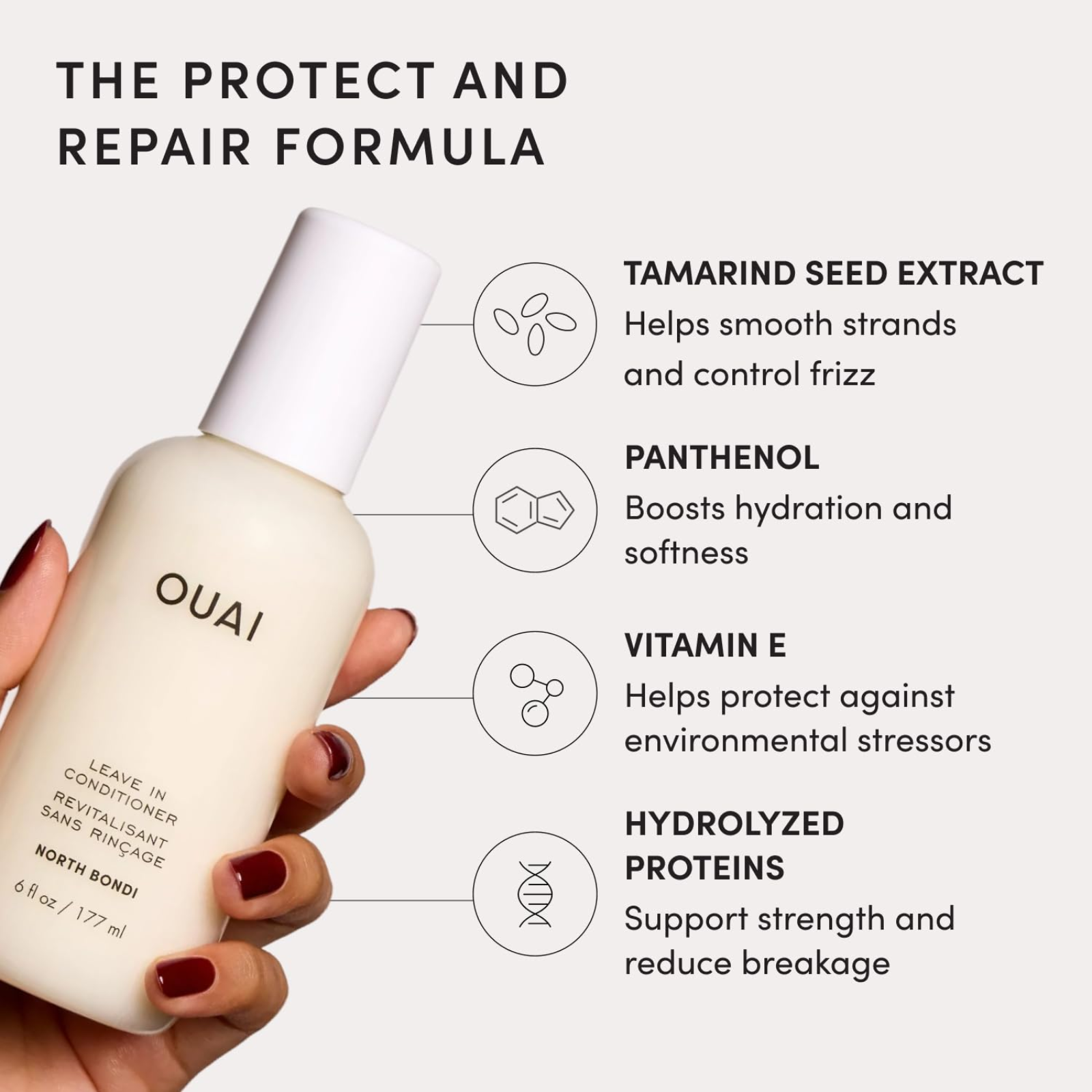 OUAI Leave-In Conditioner - Melrose Place (Hydrating detangling leave-in conditioner)