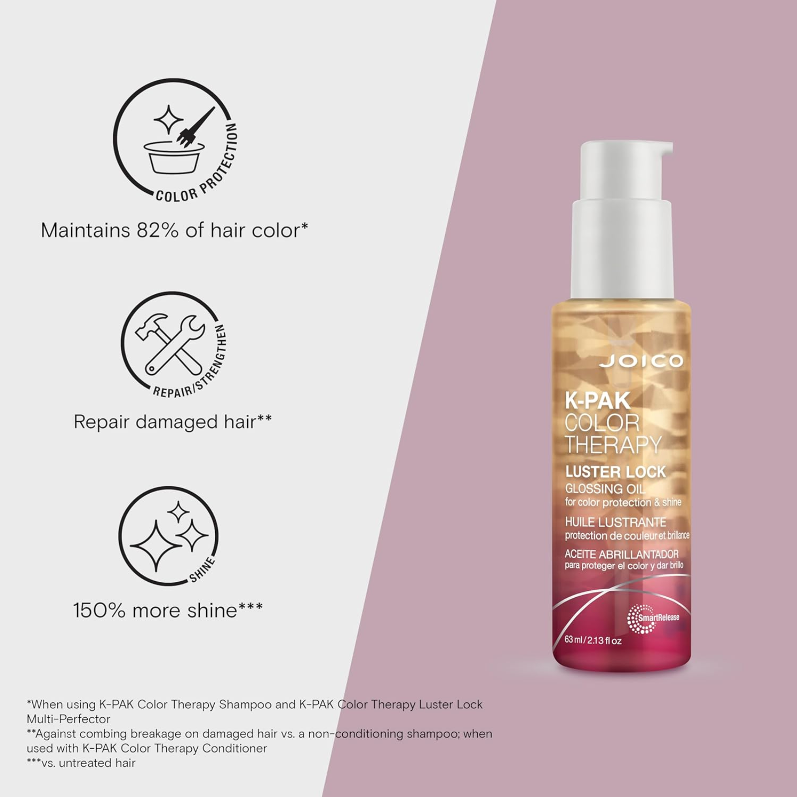 Joico K-PAK Color Therapy Luster Lock Glossing Oil (Shine‑enhancing hair oil)