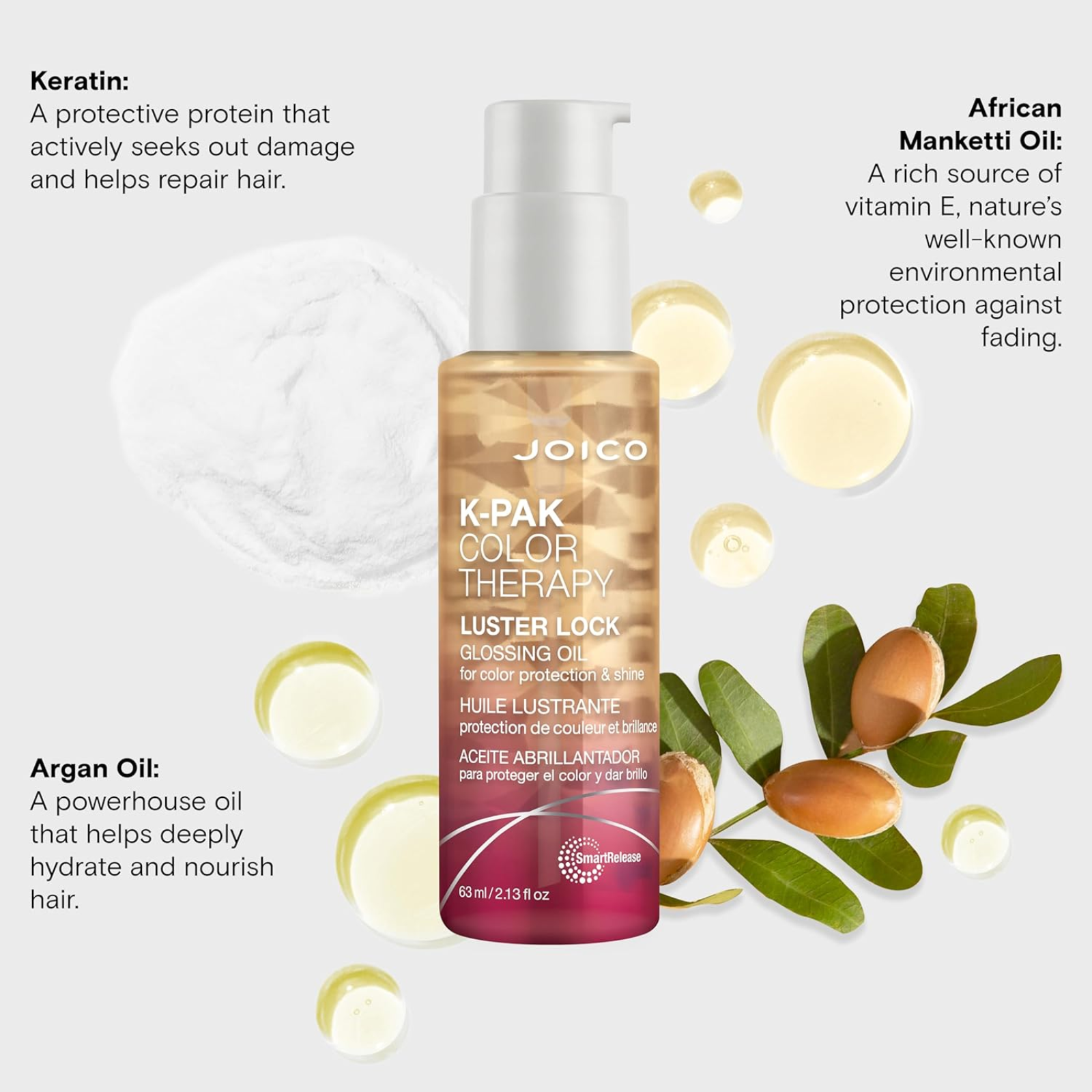 Joico K-PAK Color Therapy Luster Lock Glossing Oil (Shine‑enhancing hair oil)