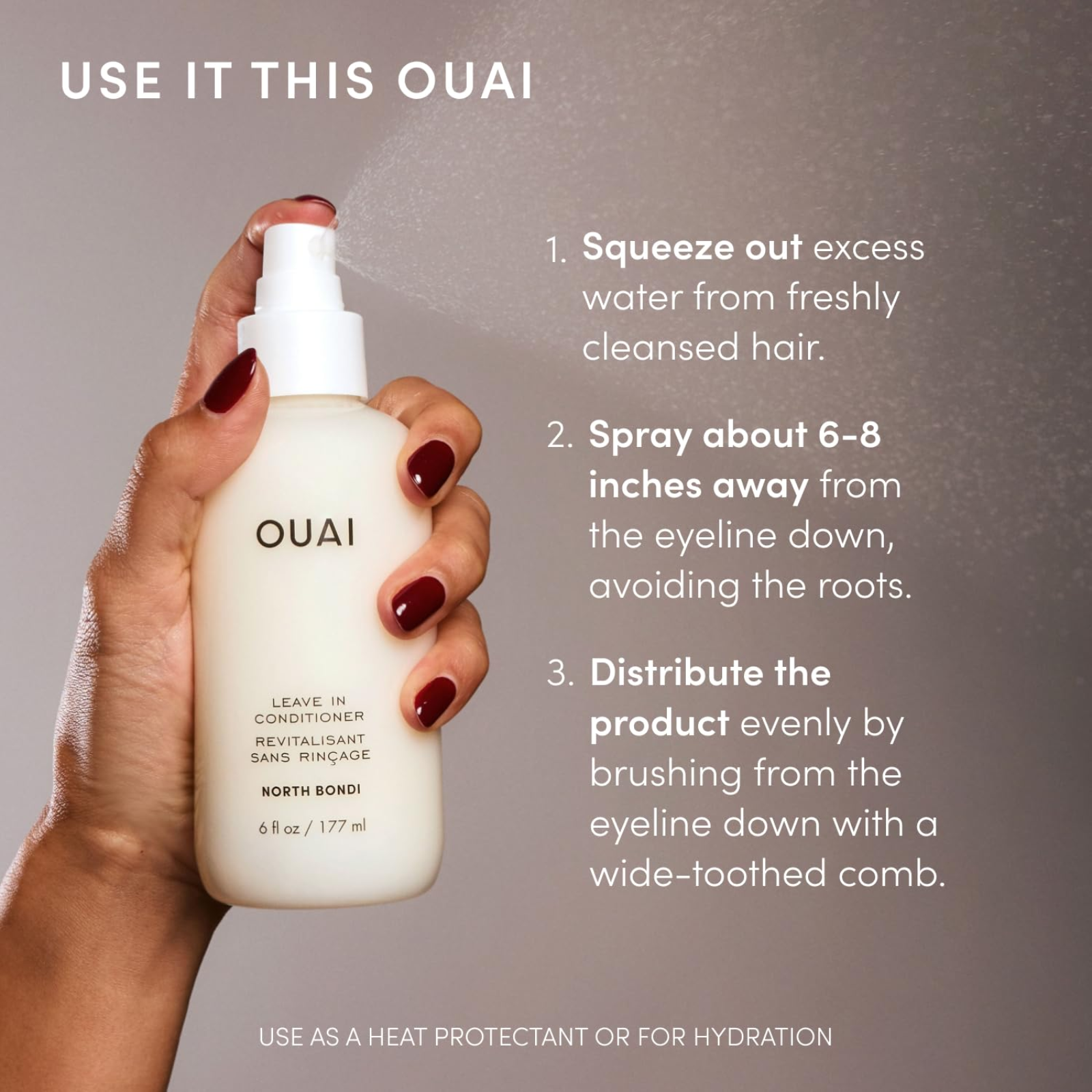 OUAI Leave-In Conditioner - Melrose Place (Hydrating detangling leave-in conditioner)