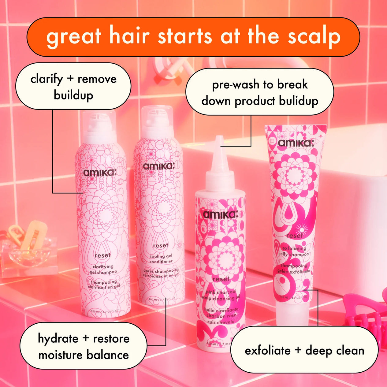 Amika Reset Clarifying Gel Conditioner (Cleansing gel conditioner)