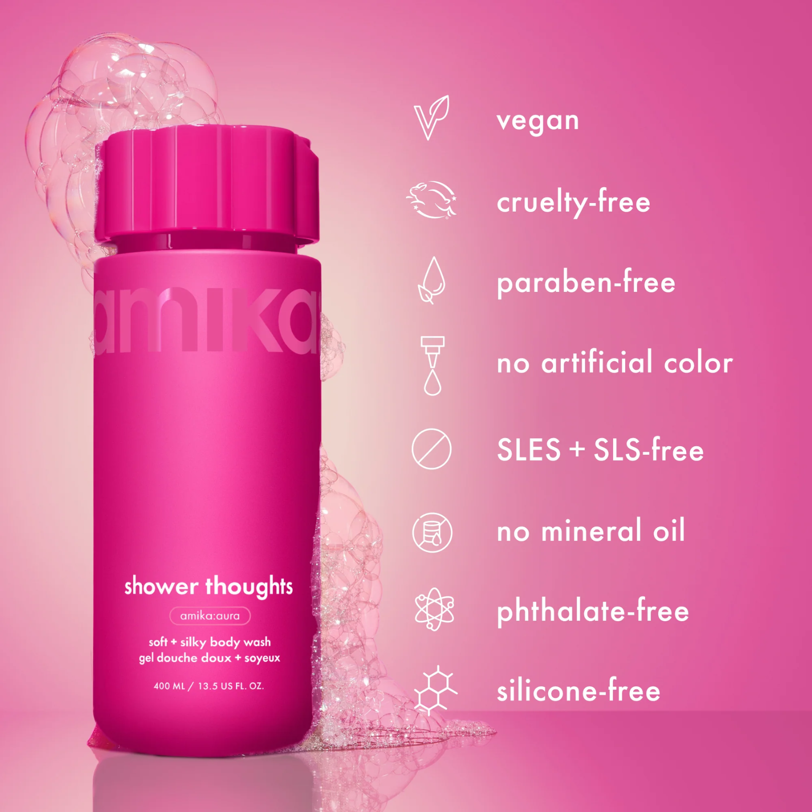Amika shower thoughts soft + silky body wash (Softening hydrating body wash)
