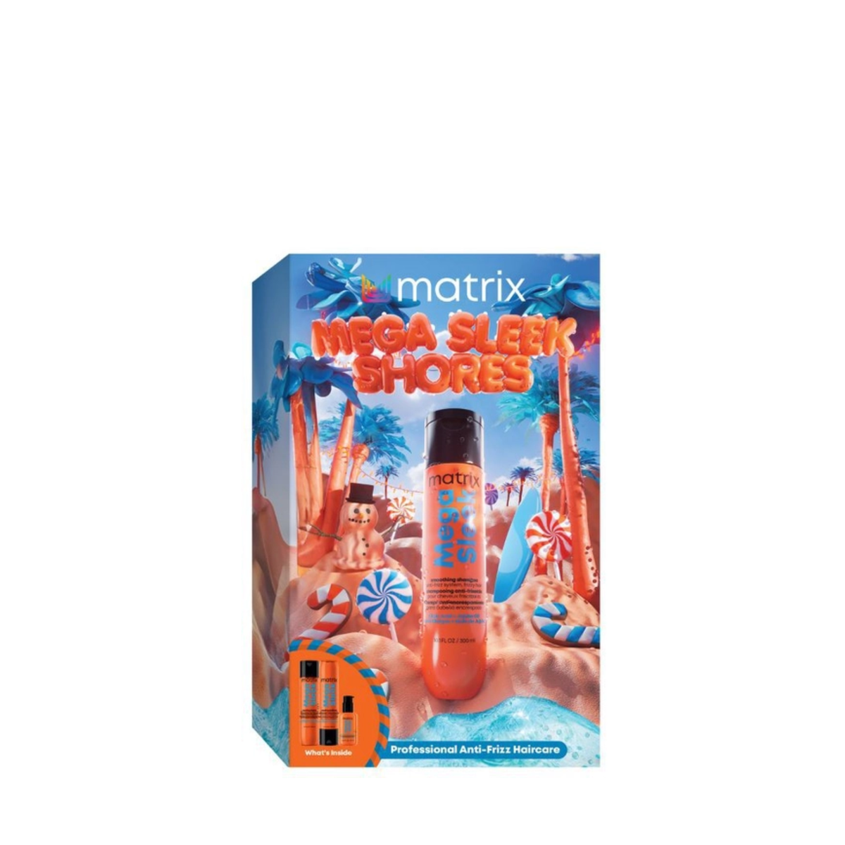 Matrix Mega Sleek Holiday Kit (3in1 anti-frizz smoothing and humidity protection set)