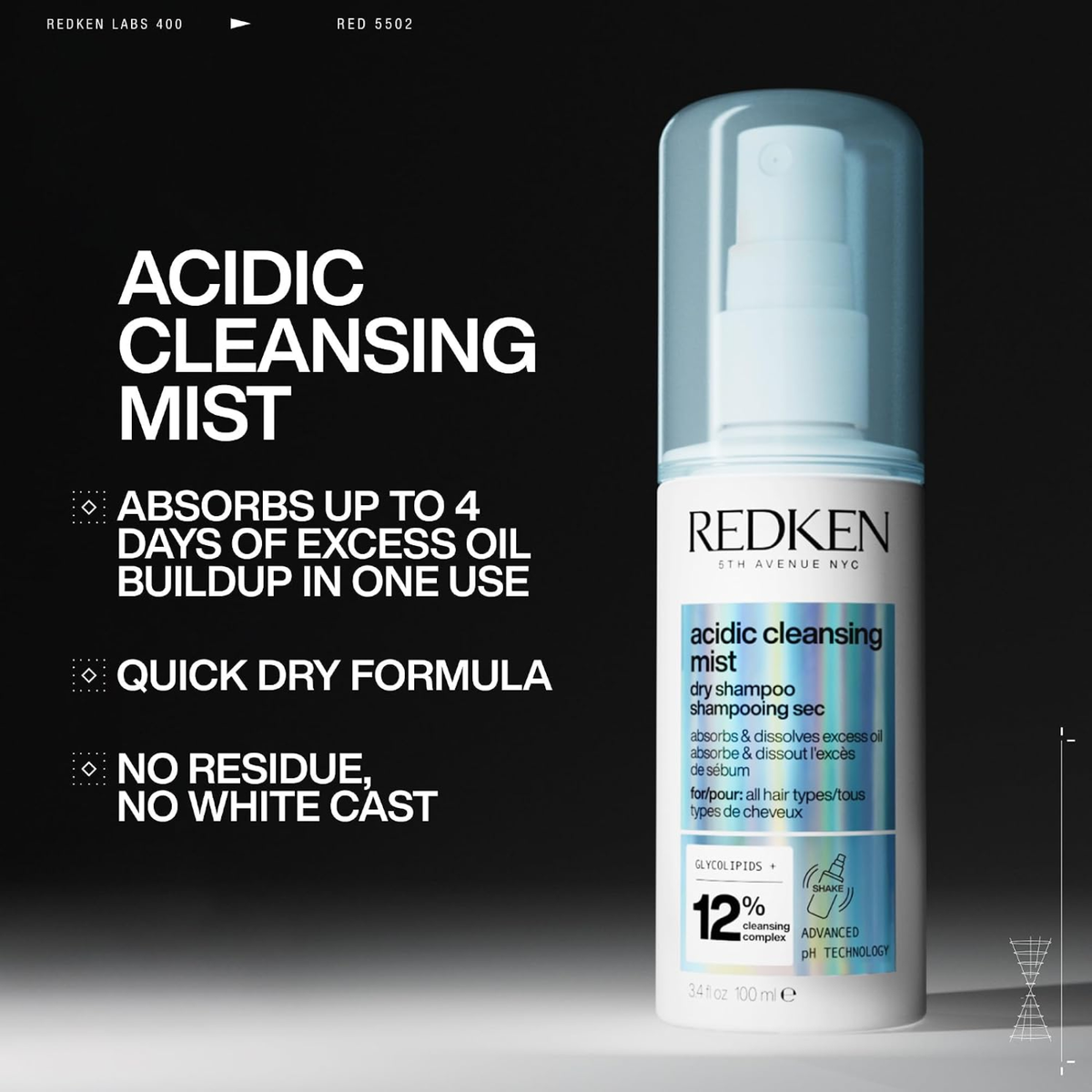 Redken Acidic Cleansing Mist (Non-aerosol dry shampoo)