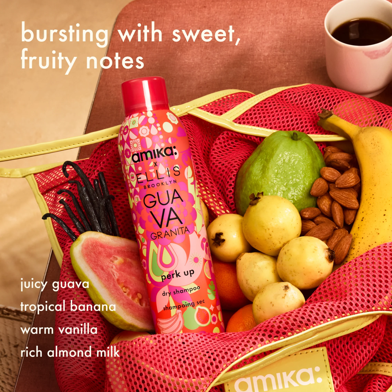 Amika: X Ellis Brooklyn Guava Granita perk up dry shampoo (Scented dry shampoo)
