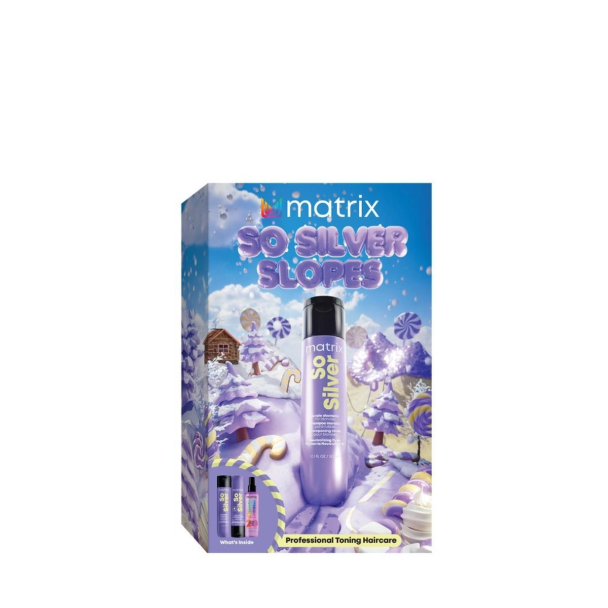 Matrix So Silver Holiday Kit (3in1 purple-toning care for blonde and silver hair set)