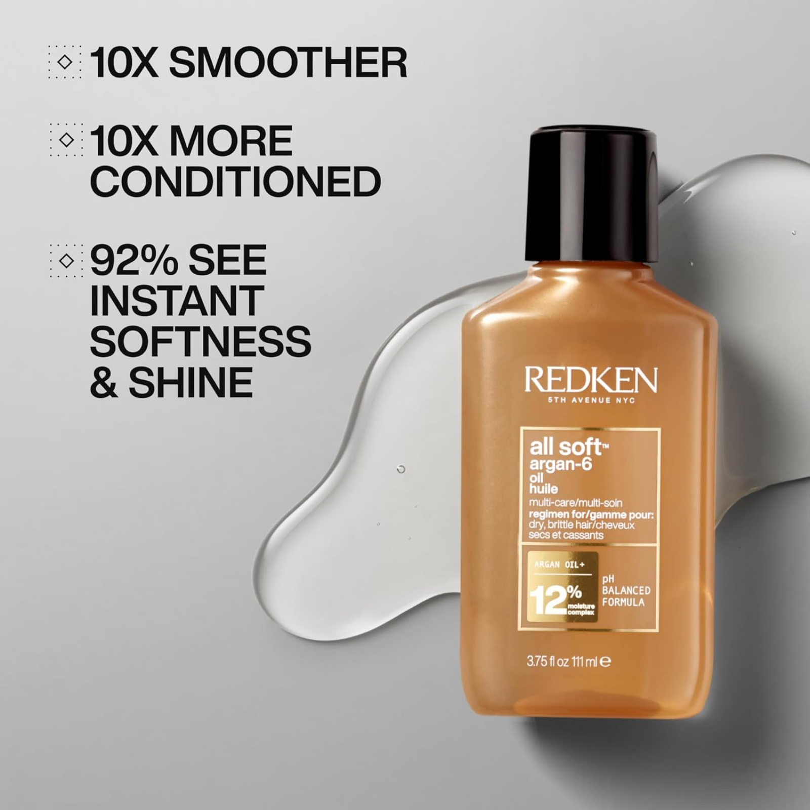 Redken All Soft™ Argan-6 Oil Multi-Care Oil (Multi-benefit hair oil for dry hair)