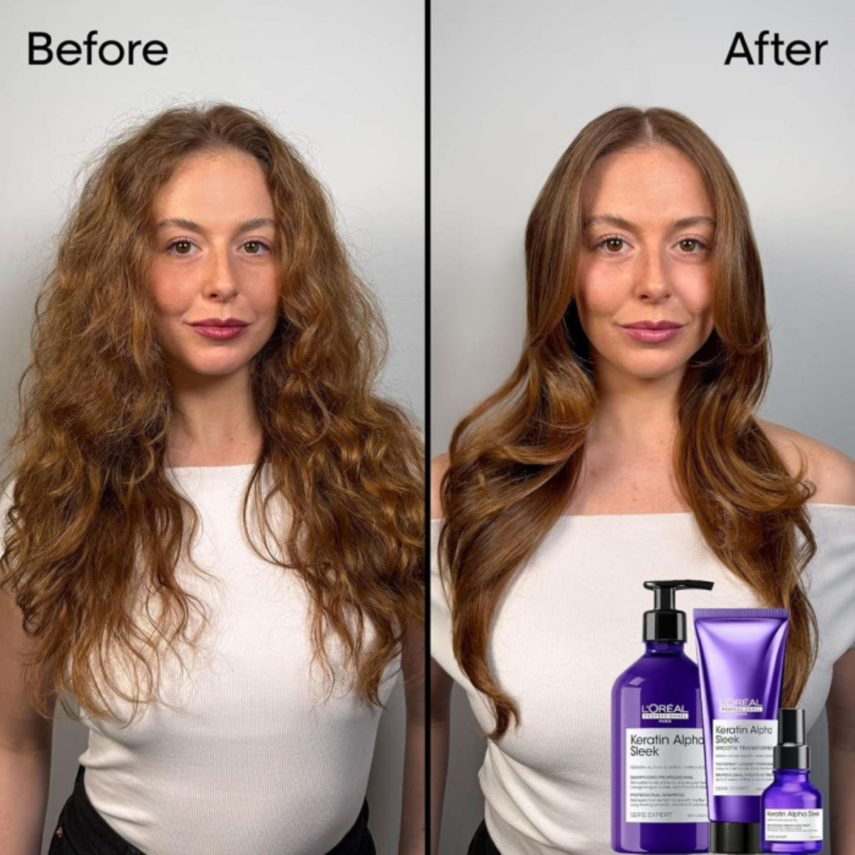 L'Oréal Professionnel Keratin Alpha Sleek Holiday Kit (2in1 frizz control hair set)
