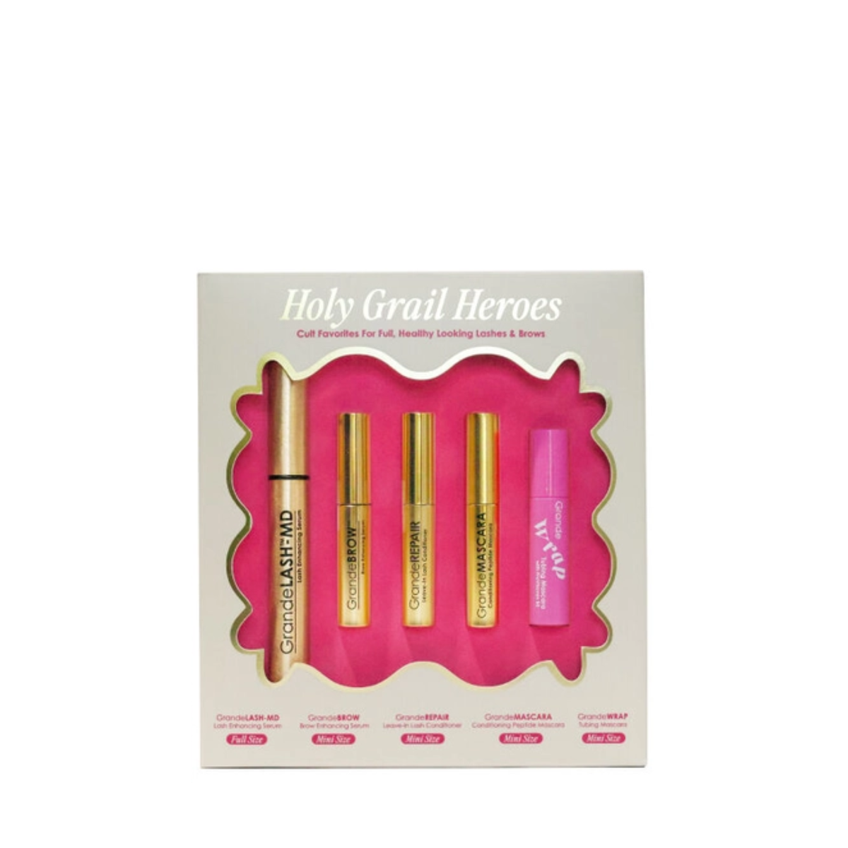 Grande Cosmetics Holy Grail Heroes Kit (5in1 lash & brow enhancing collection)