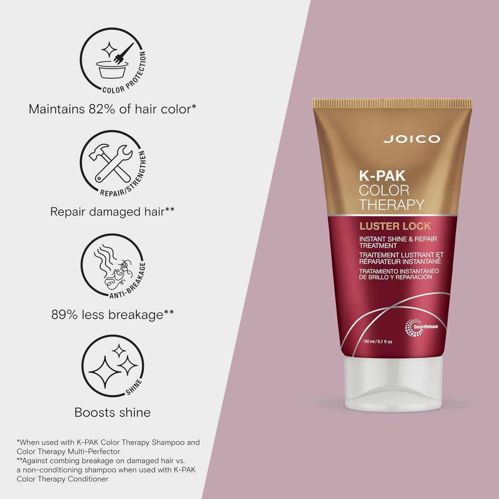 Joico K-PAK Color Therapy Luster Lock Instant Shine & Repair Treatment (Gloss & strength restore treatment)
