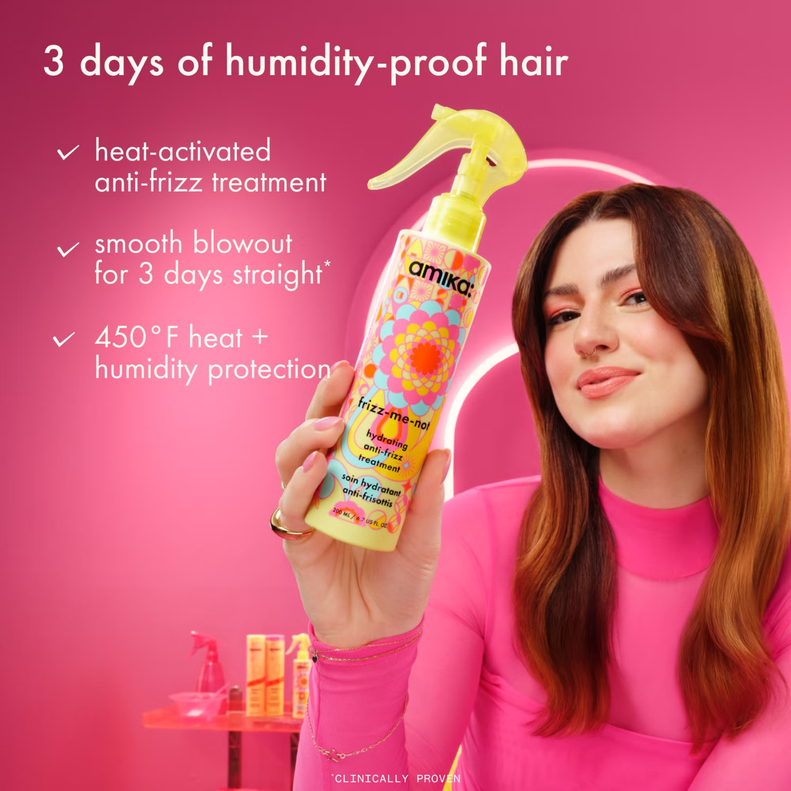 Amika Frizz Fighters Anti-Frizz Wash + Care Set (3in1 anti-frizz smoothing hair care set)