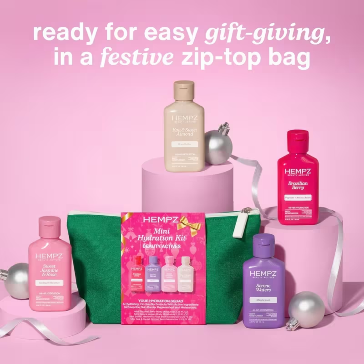 Hempz Mini Holiday Hydration Kit – Beauty Actives (4in1 moisturizing body lotion set)