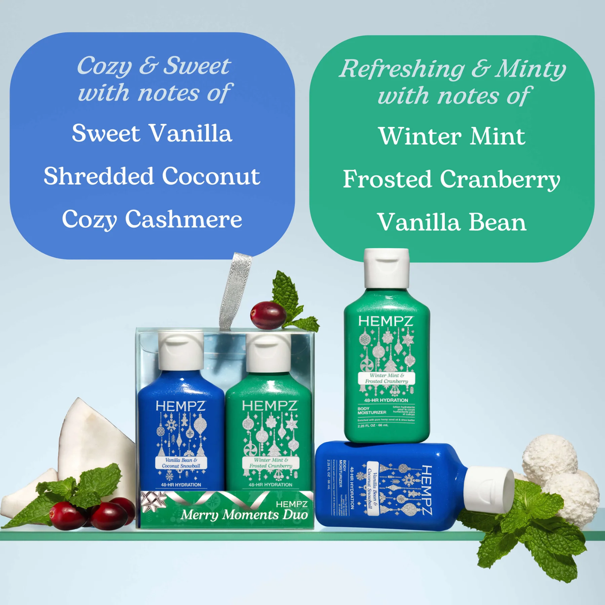 Hempz Merry Moments Kit (2in1 holiday moisturizing body lotion set)
