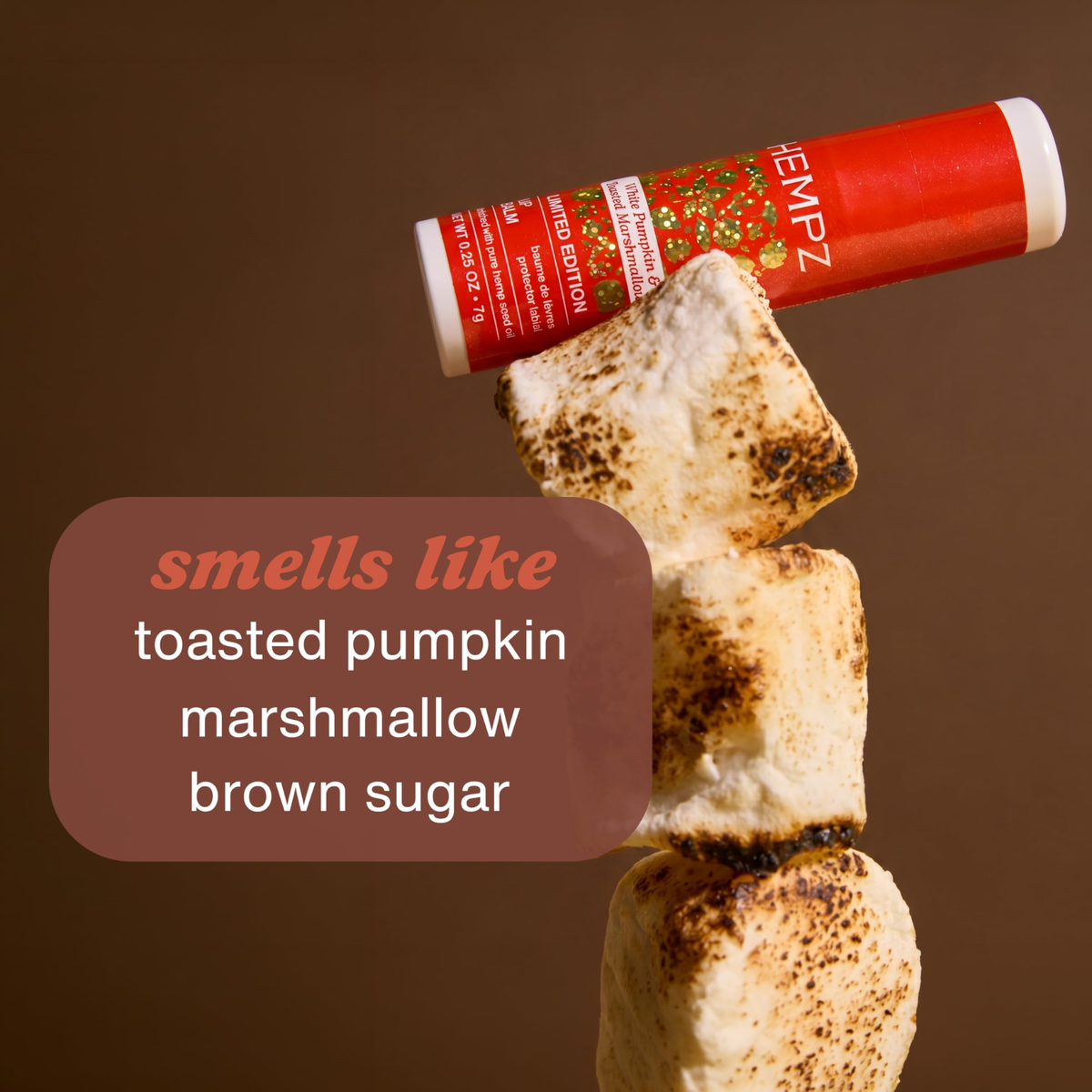 Hempz White Pumpkin & Toasted Marshmallow Lip Balm (Nourishing lip moisturizer)