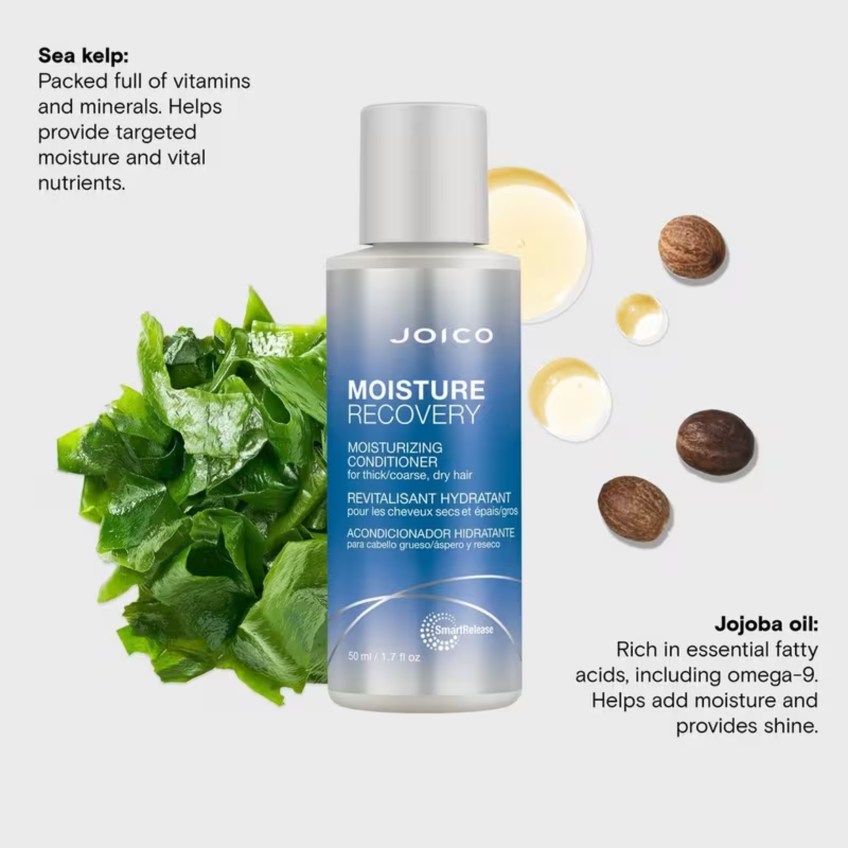 Joico Moisture Recovery Try-Me Kit (3in1 hydrating hair care and styling set)