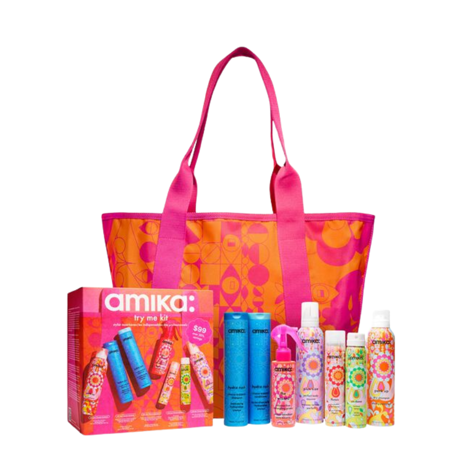 Amika Try Me Kit (7in1 hair care set for daily shine)