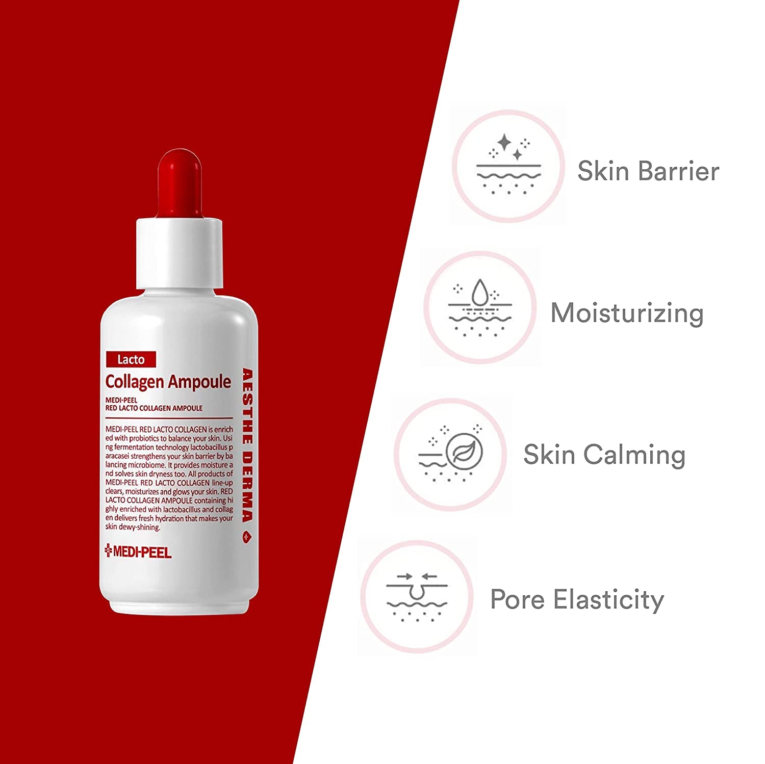 Ampoule serum with collagen and bifidobacteria by Medi-Peel (Medi-Peel Red Lacto Collagen Ampoule)