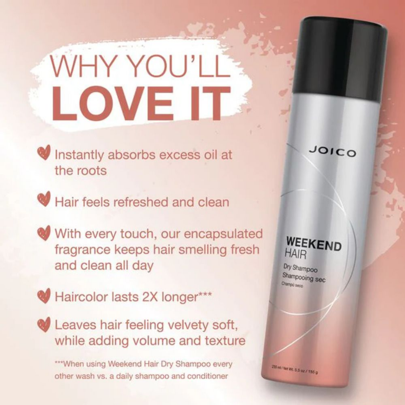 Joico Weekend Hair Dry Shampoo (Instant hair refresher)